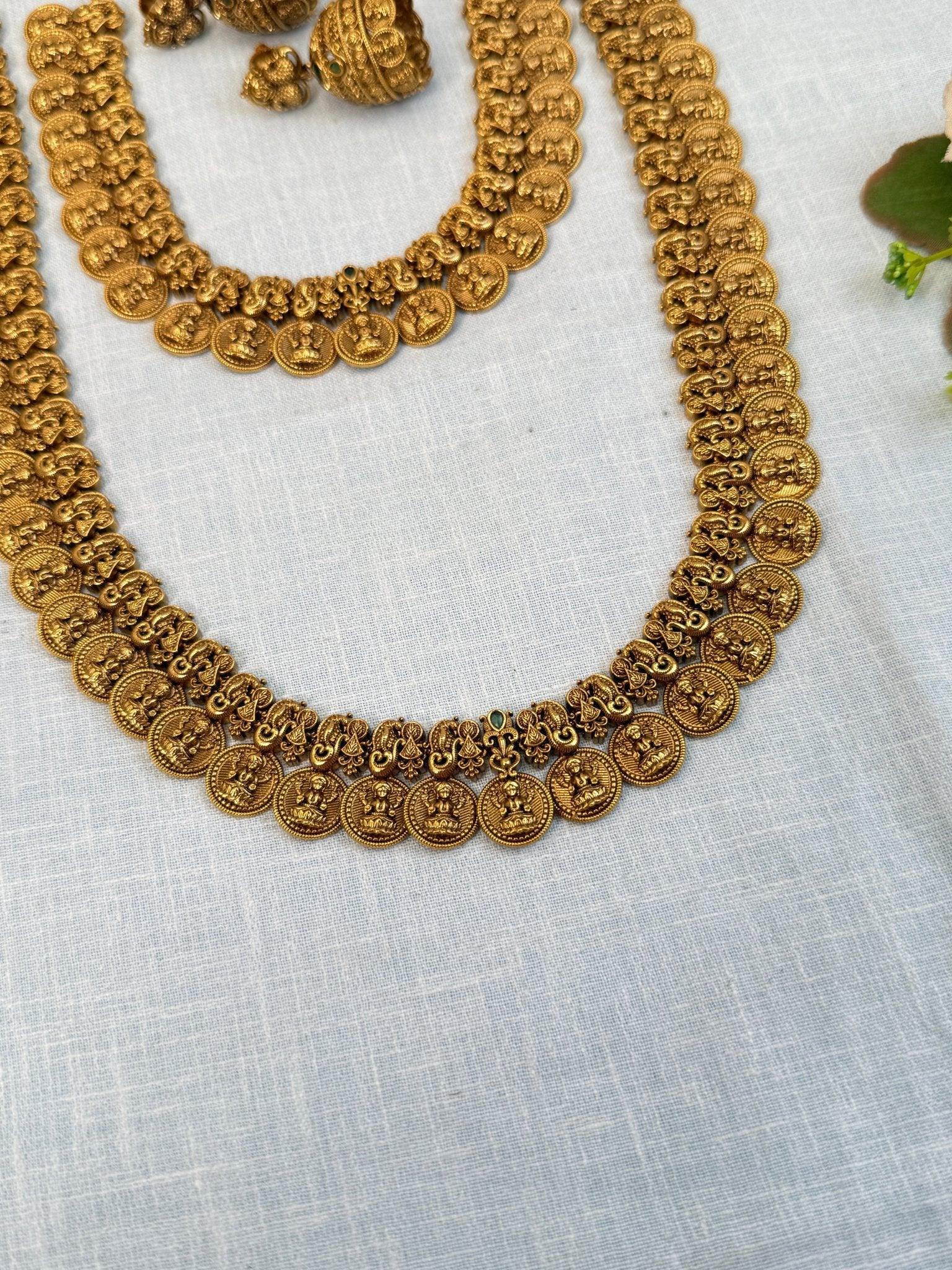 Royal Antique Kaasu Bridal Necklace Set 862 - Mahilas