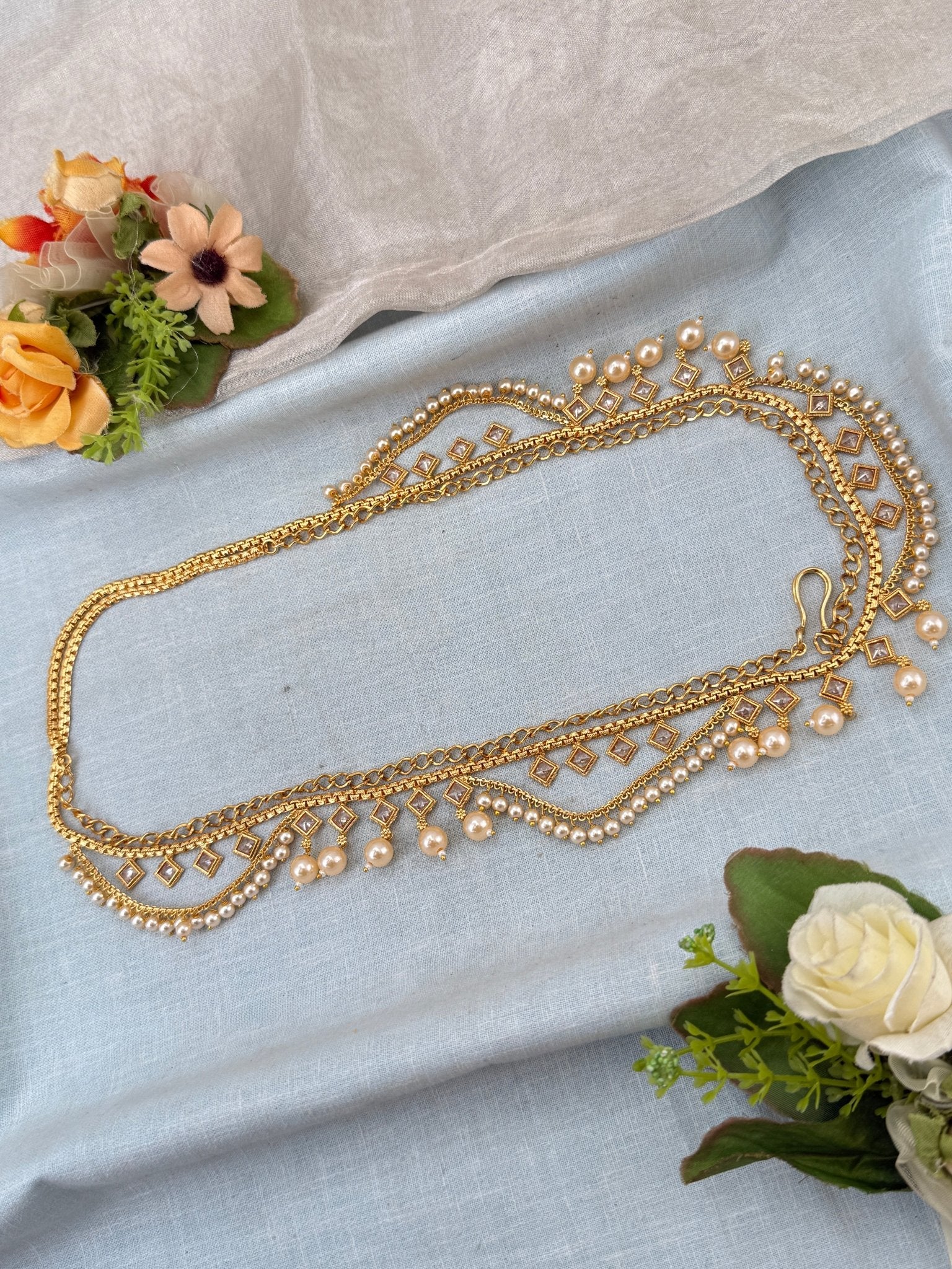 Royal Antique Layer Chain Style Vaddanam Kamarbandh 8082 - Mahilas