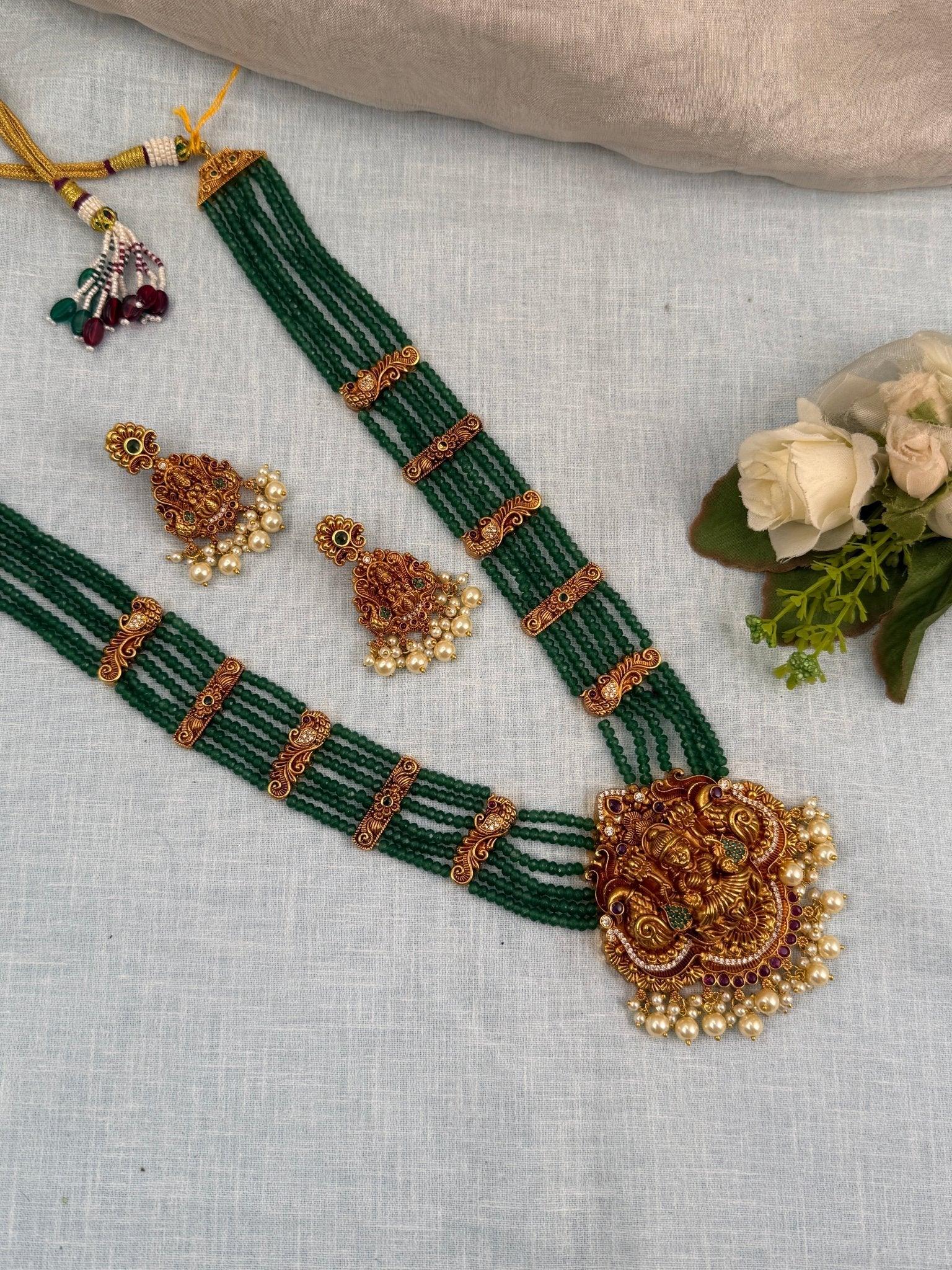 Royal Antique Layered Long Necklace Set 774 - Mahilas
