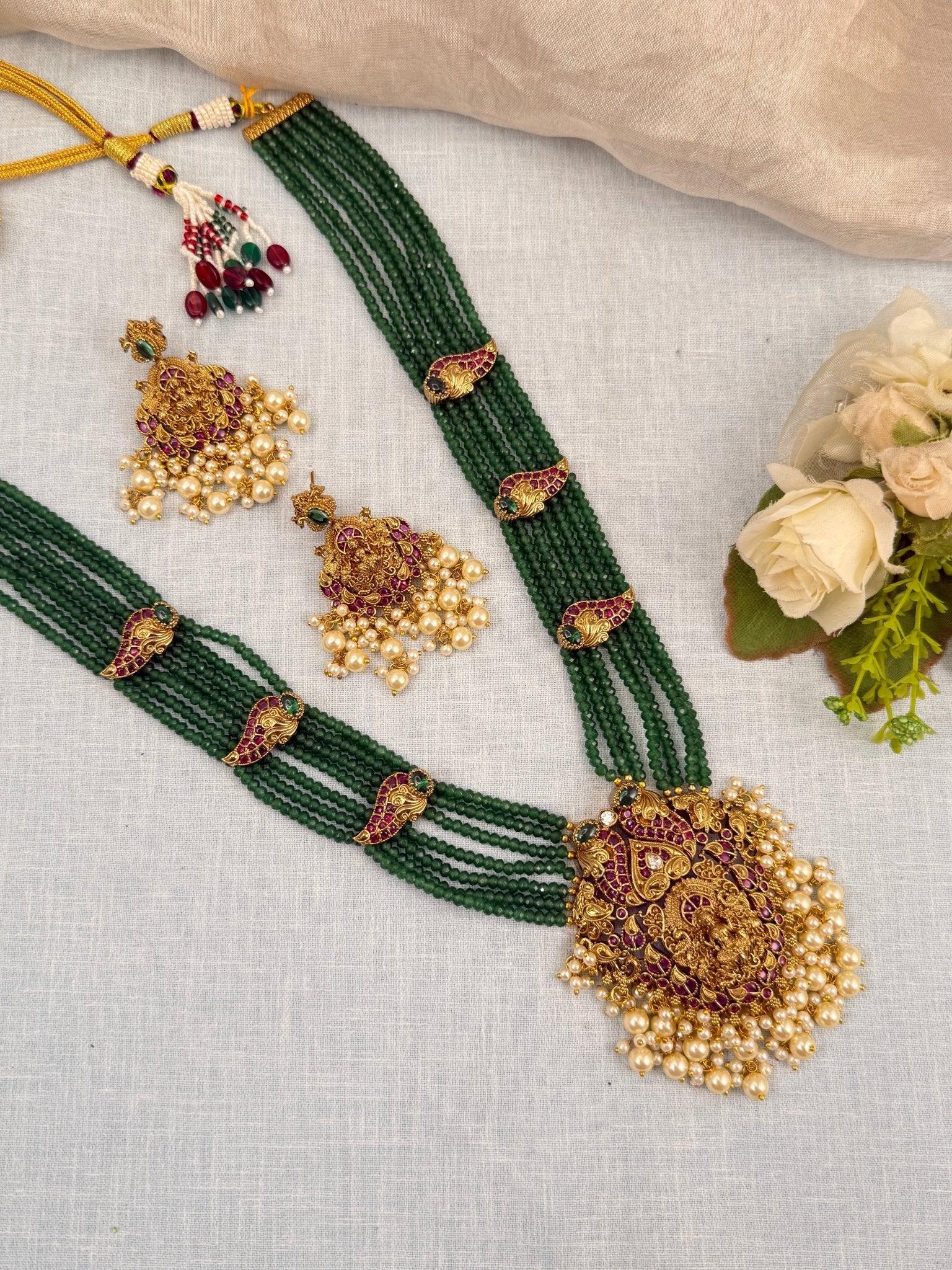 Royal Antique Layered Long Necklace Set 777 - Mahilas