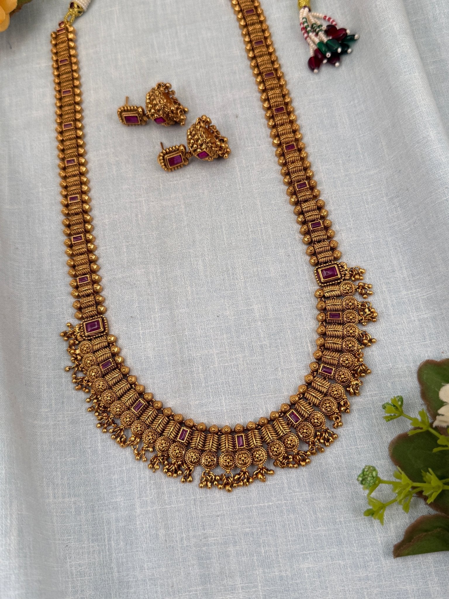 Royal Antique Long Necklace Set 0339 - Mahilas