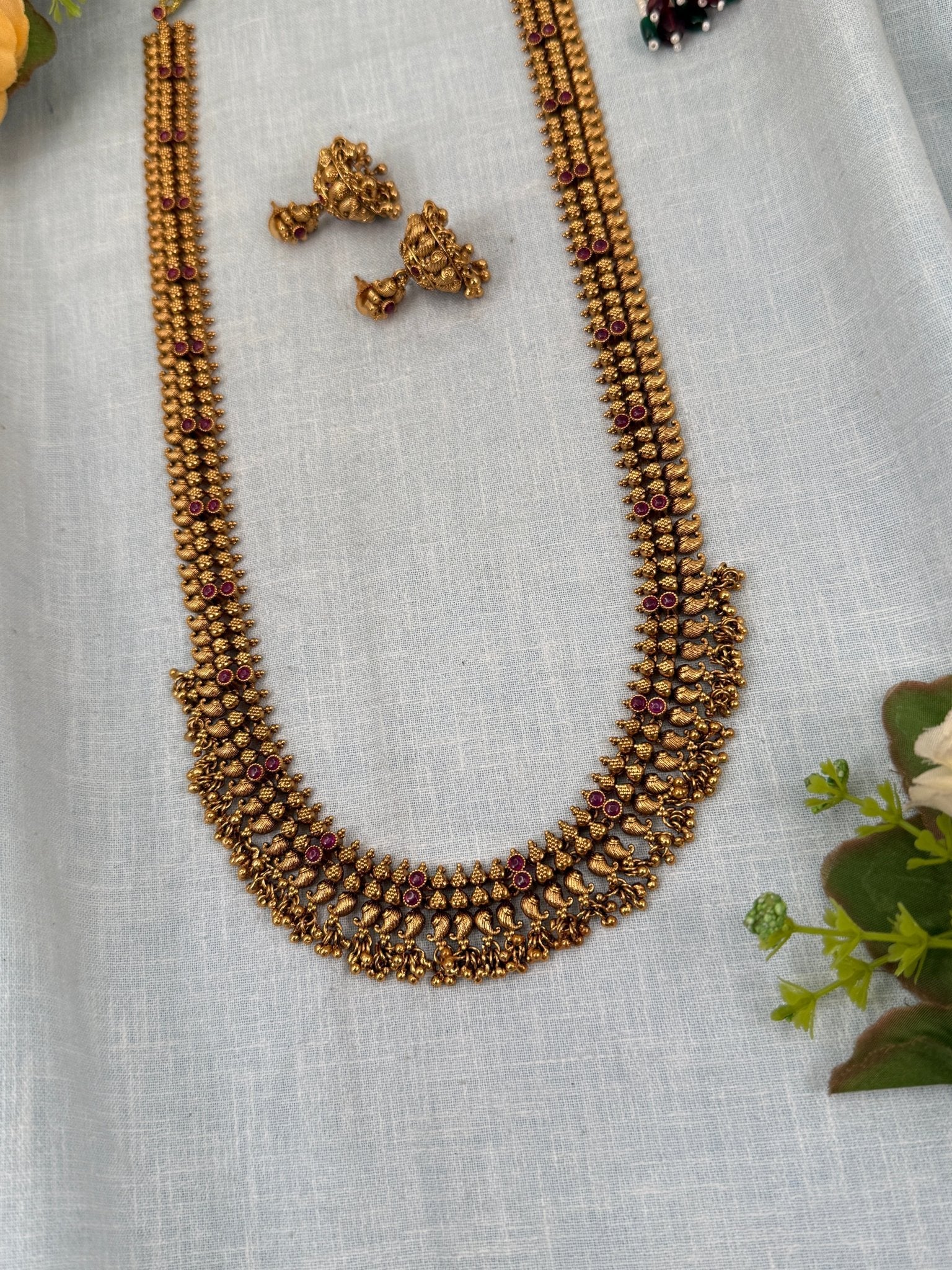 Royal Antique Long Necklace Set 0342 - Mahilas