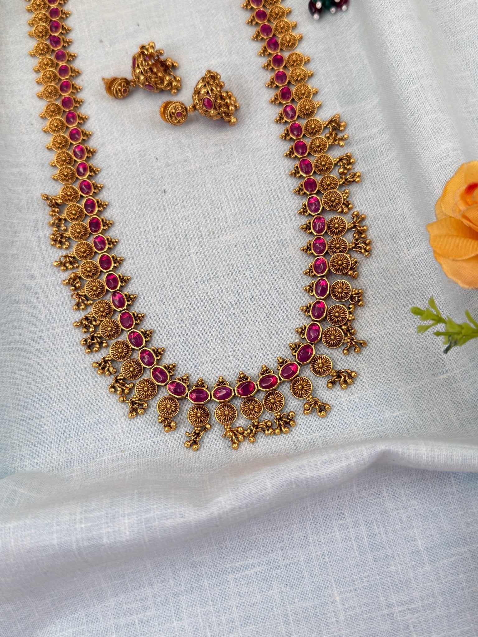 Royal Antique Long Necklace Set 0546 - Mahilas