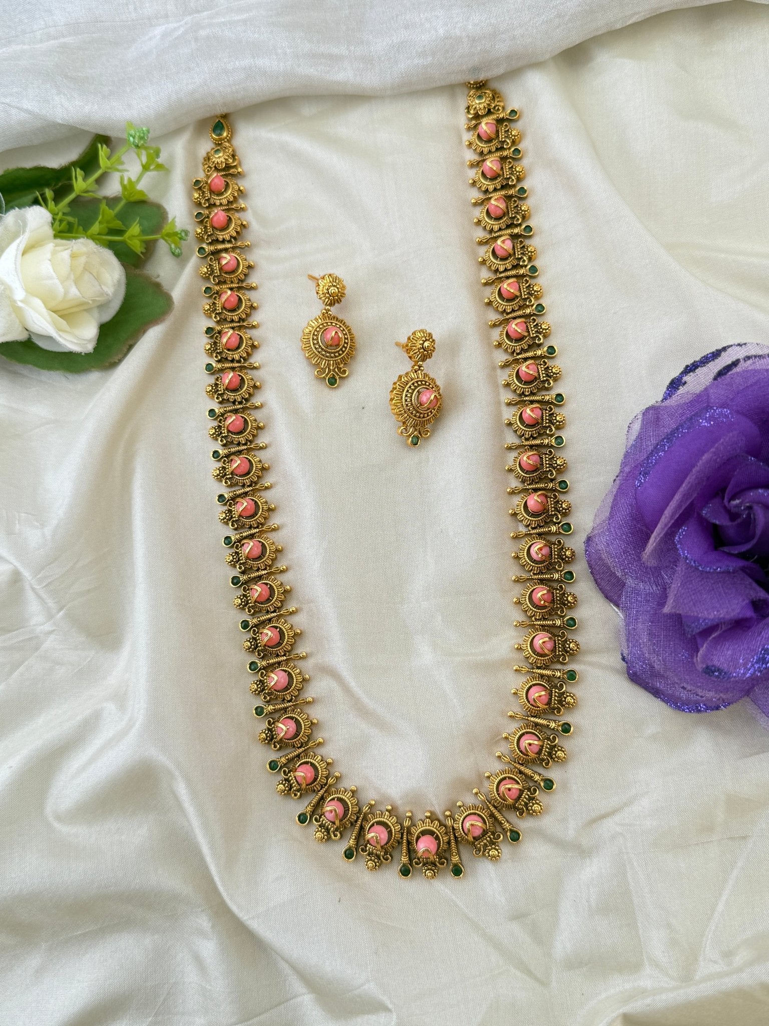 Royal Antique Long Necklace Set 1140 - Mahilas