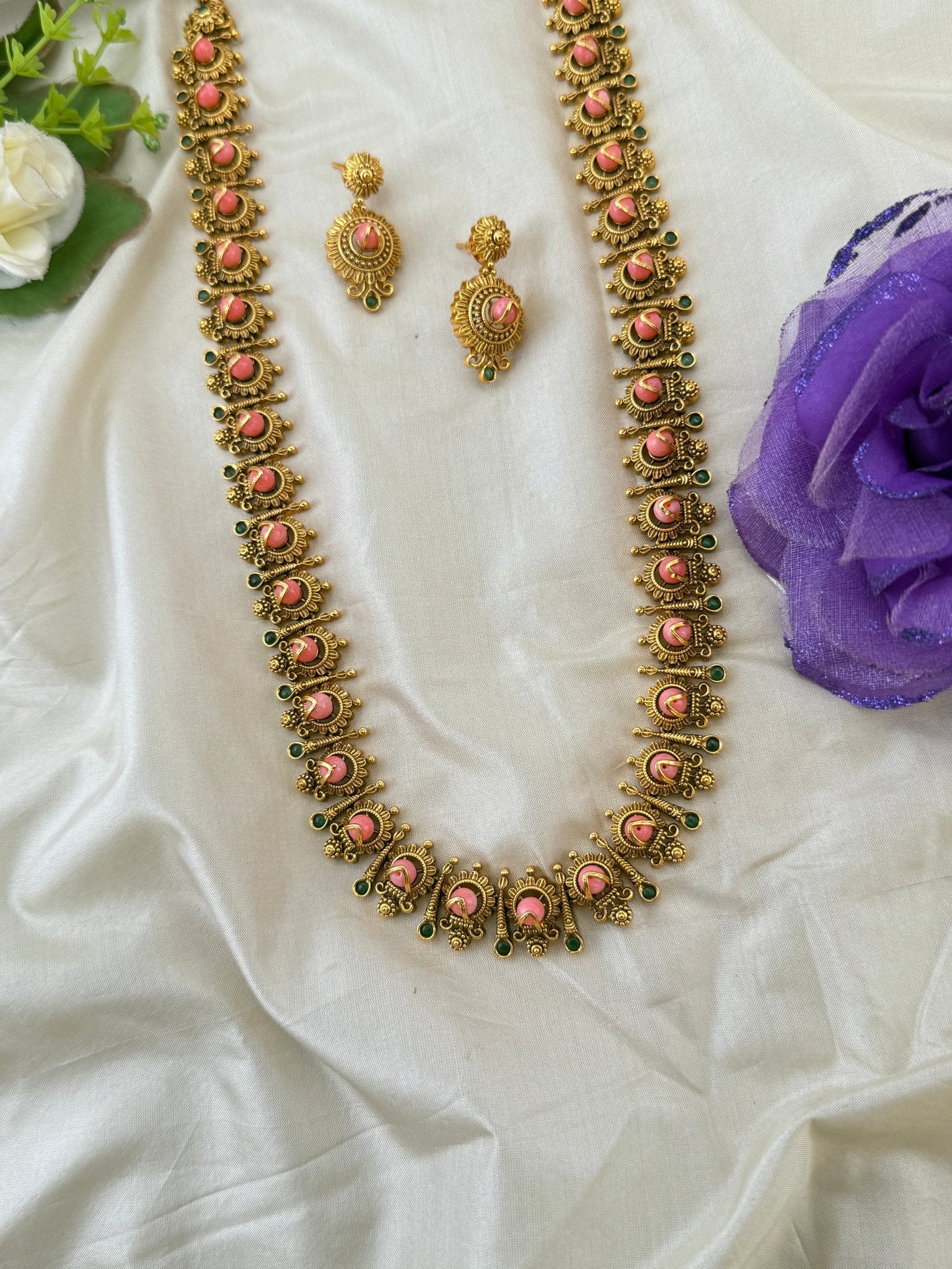 Royal Antique Long Necklace Set 1140 - Mahilas