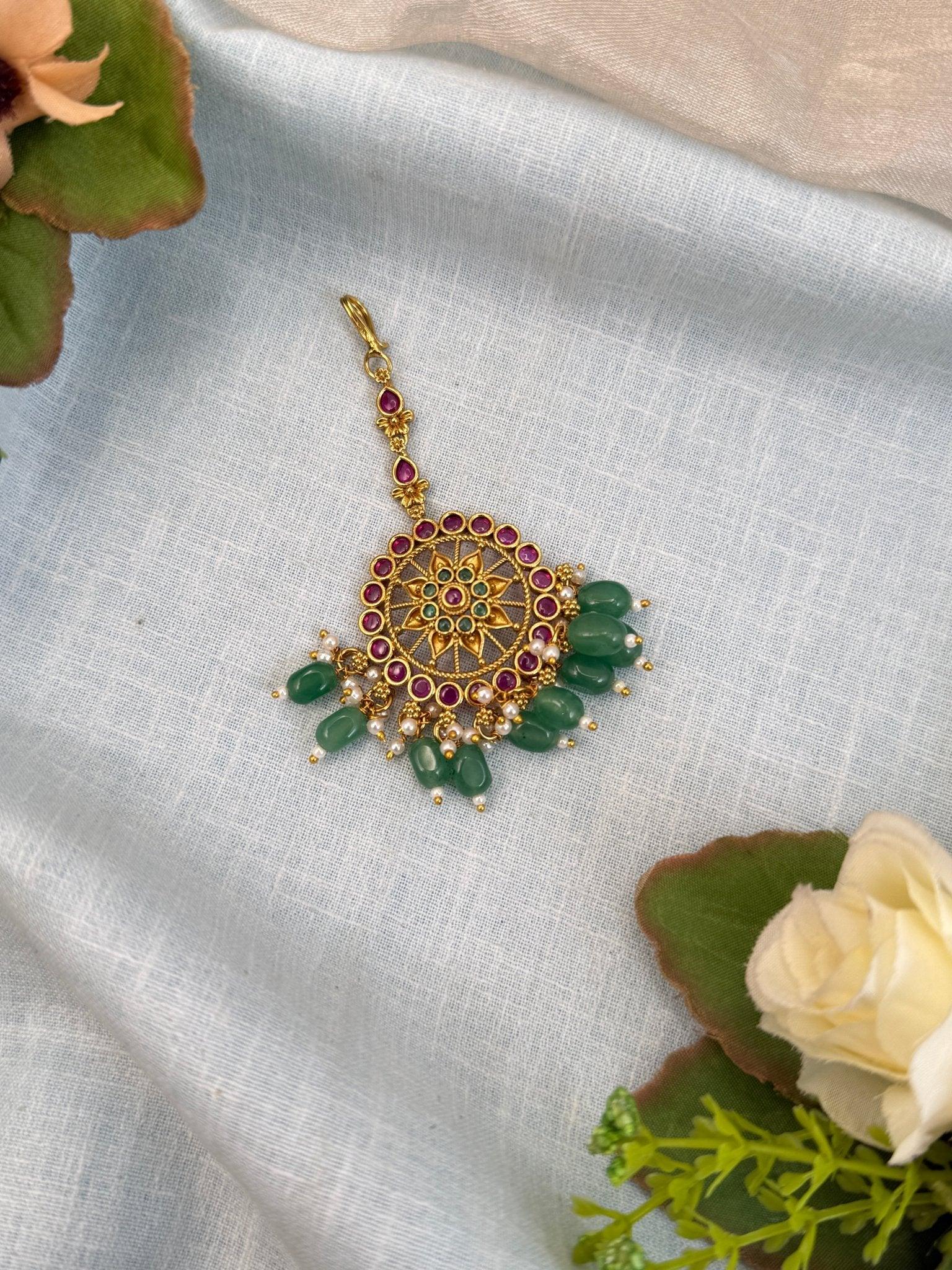 Royal Antique Maang Tikka 244 - Mahilas