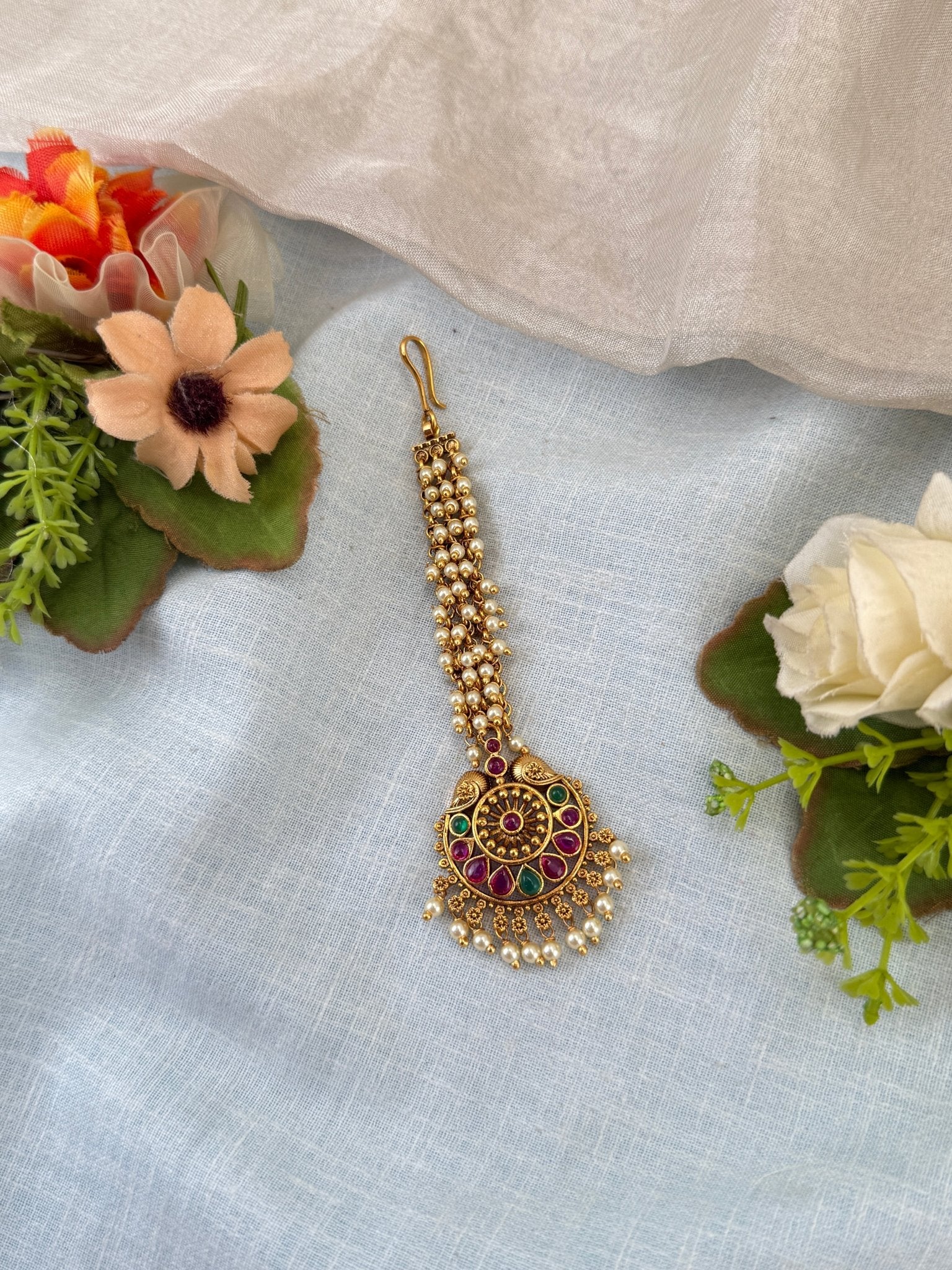 Royal Antique Maang Tikka 500 - Mahilas