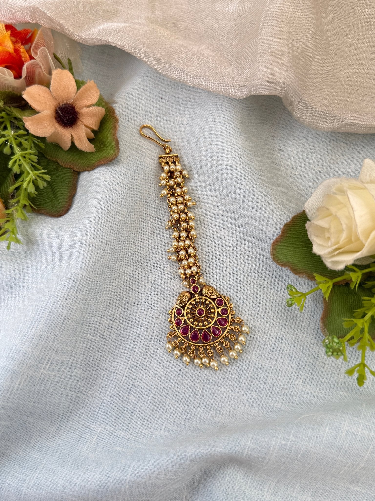 Royal Antique Maang Tikka 502 - Mahilas