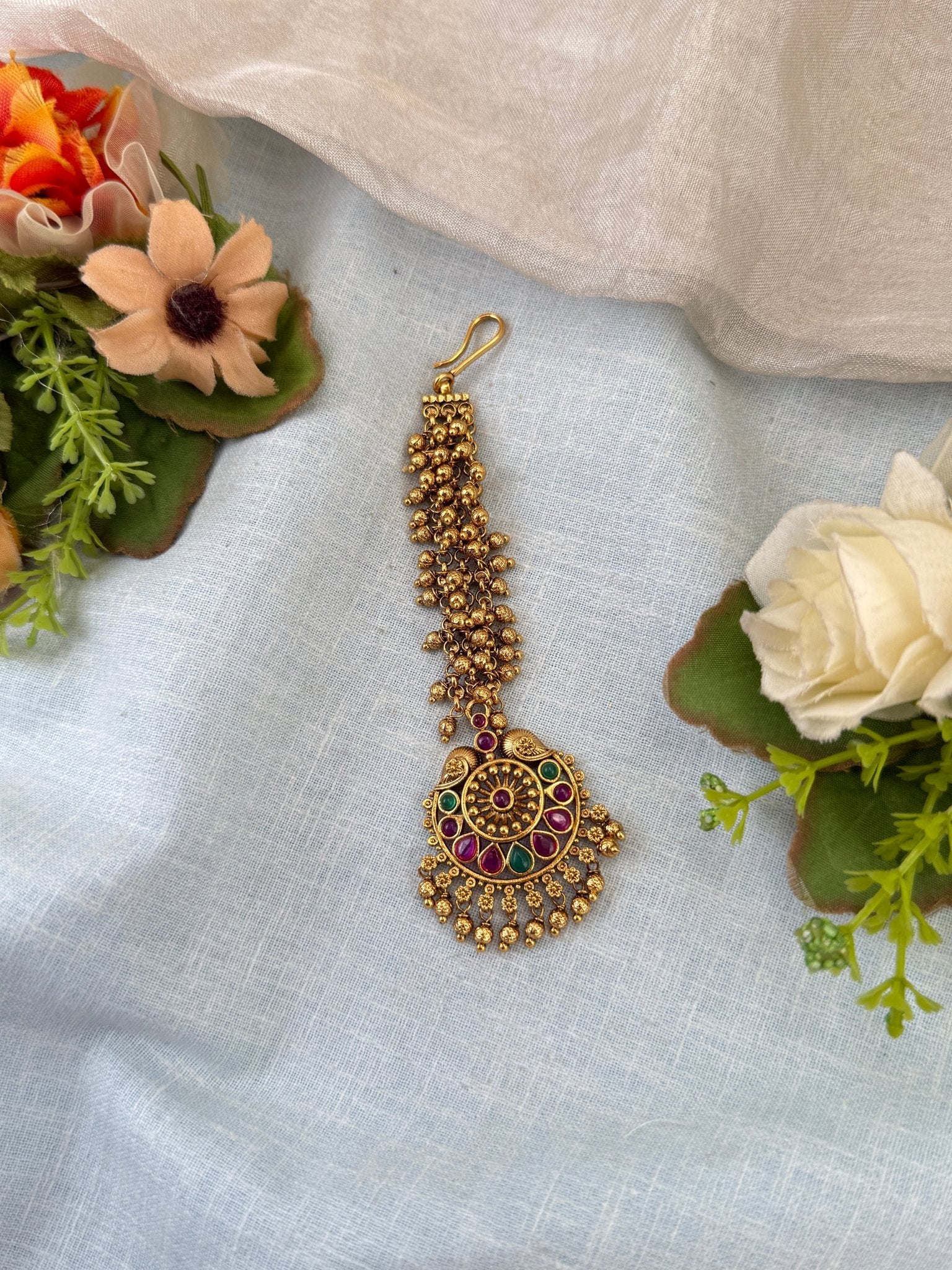 Royal Antique Maang Tikka 504 - Mahilas