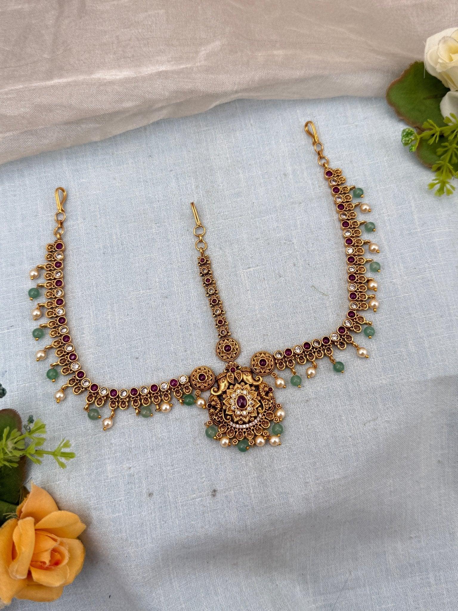 Royal Antique Maang Tikka Mathapatti 317 - Mahilas
