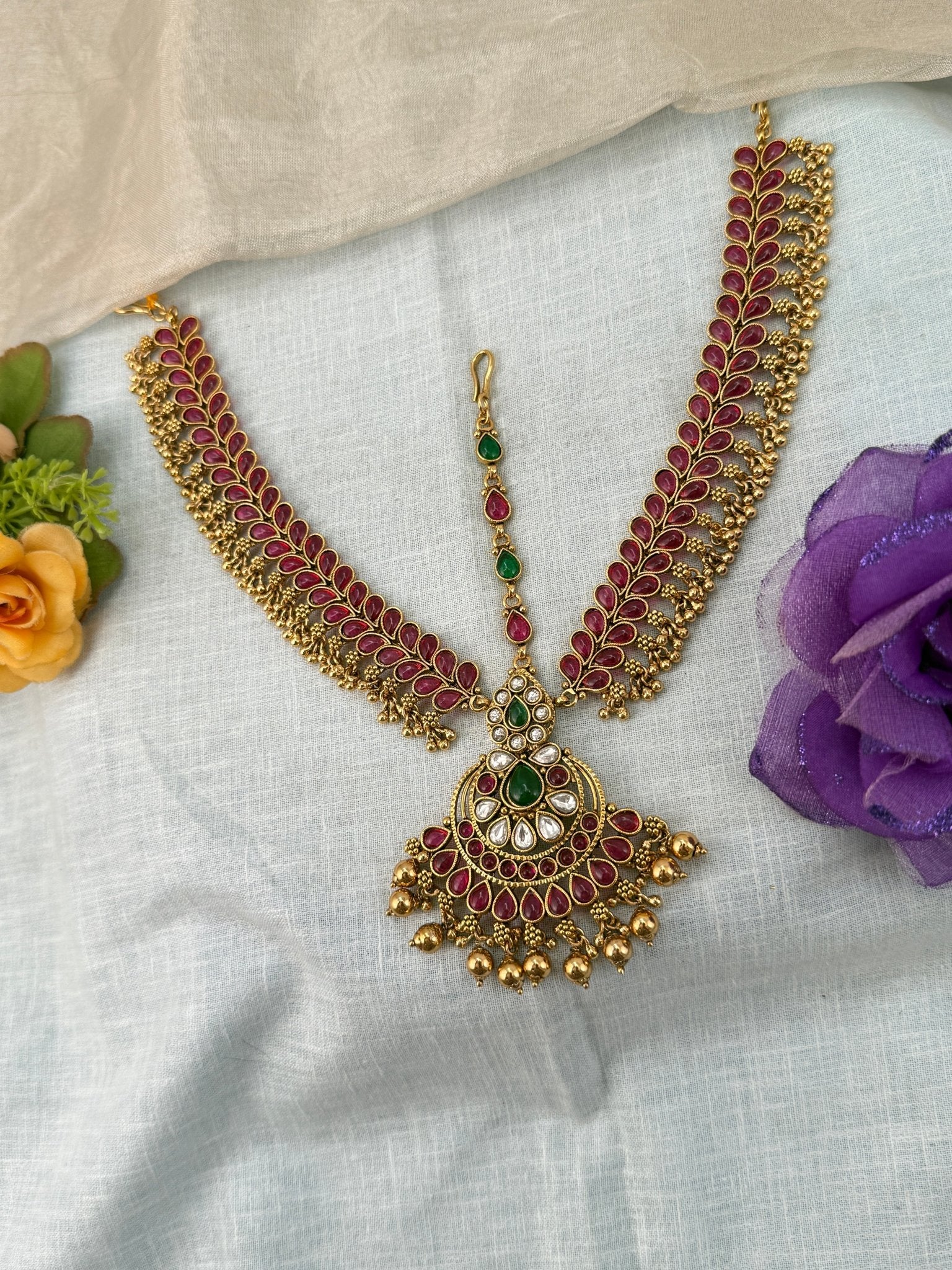 Royal Antique Maang Tikka Mathapatti 495 - Mahilas