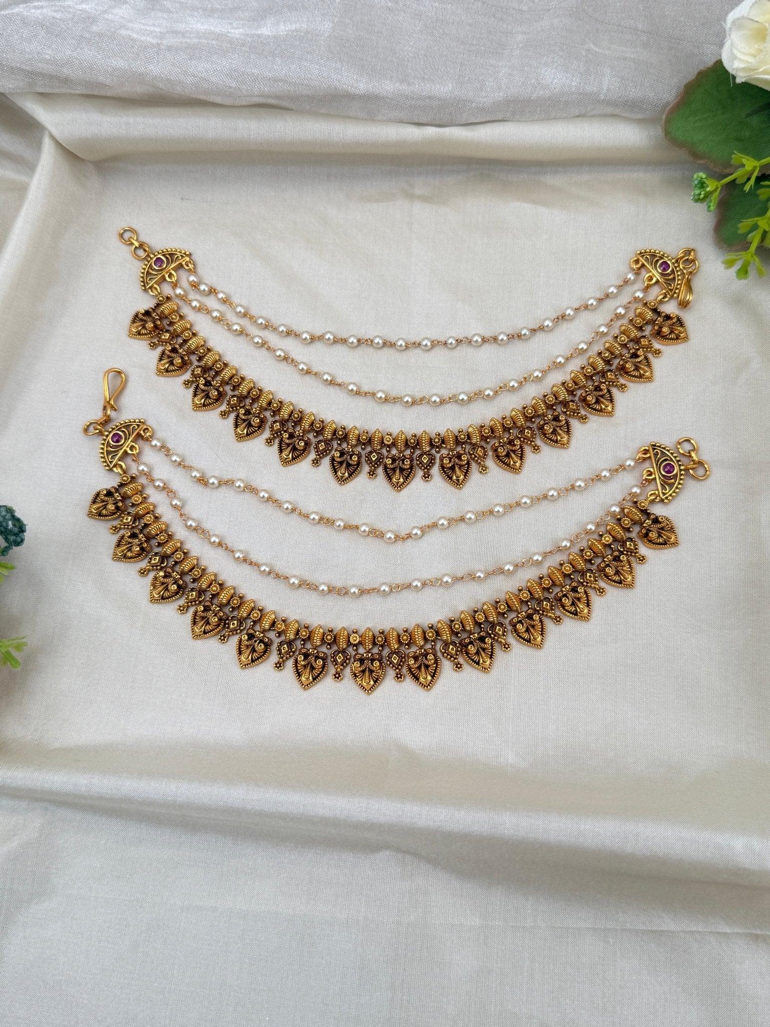 Royal Antique Maatal Earchain 300 - Mahilas
