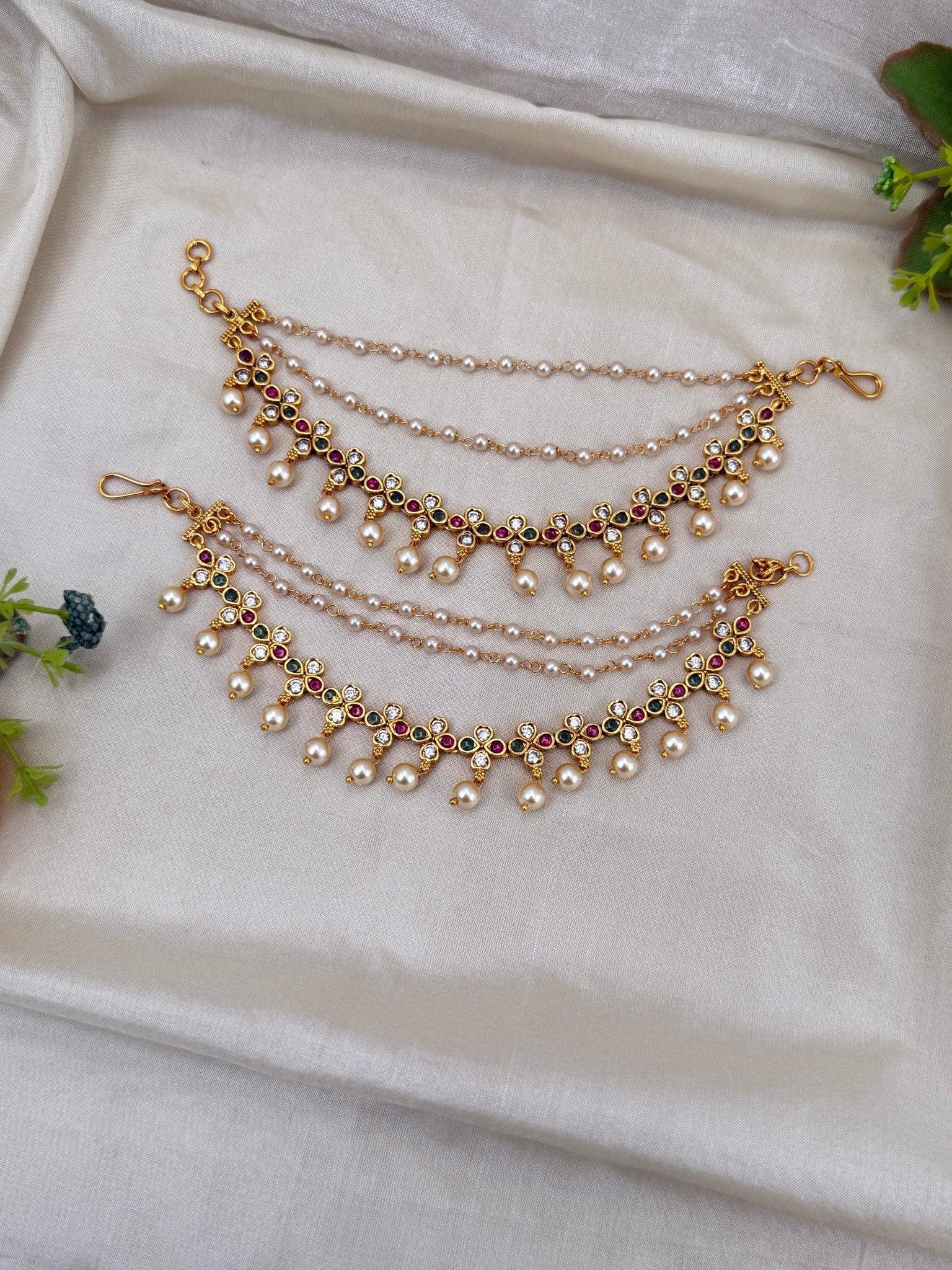 Royal Antique Maatal Earchain 303 - Mahilas