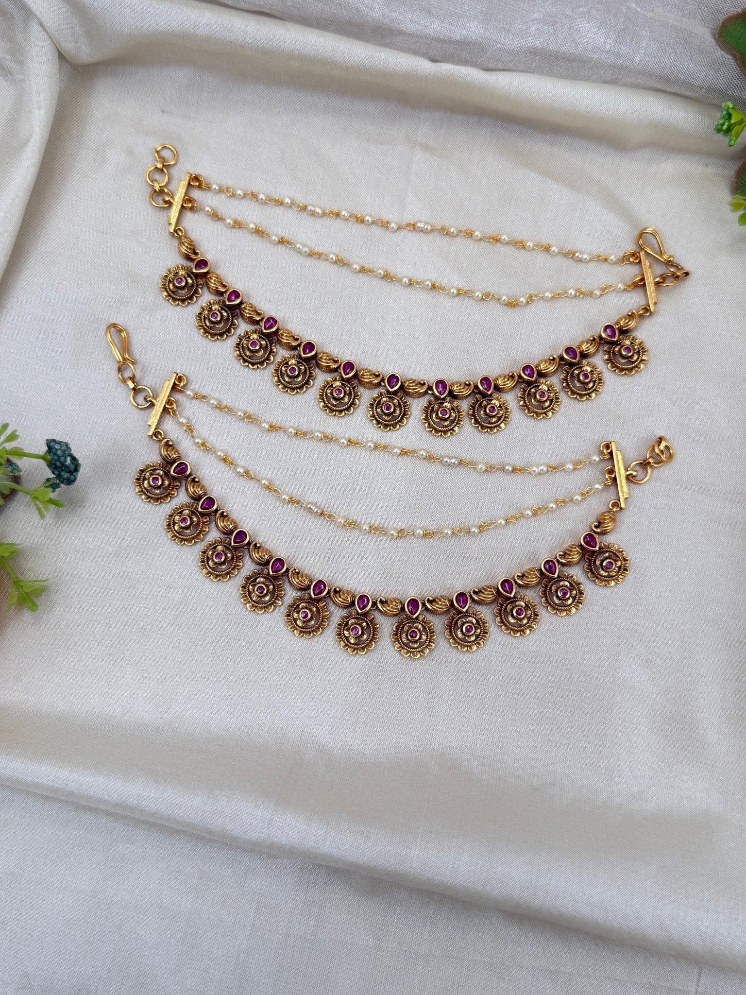 Royal Antique Maatal Earchain 304 - Mahilas