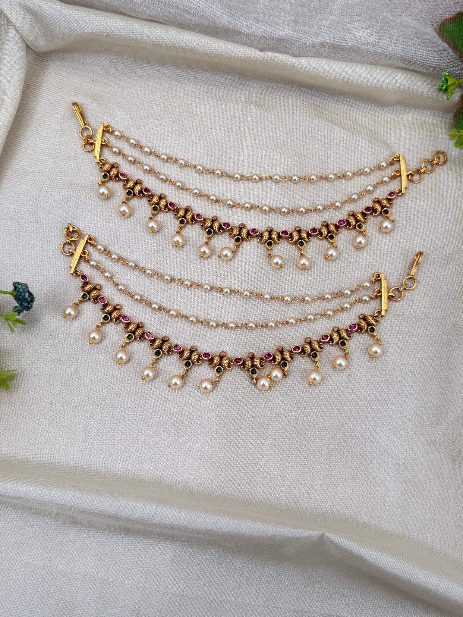 Royal Antique Maatal Earchain 305 - Mahilas