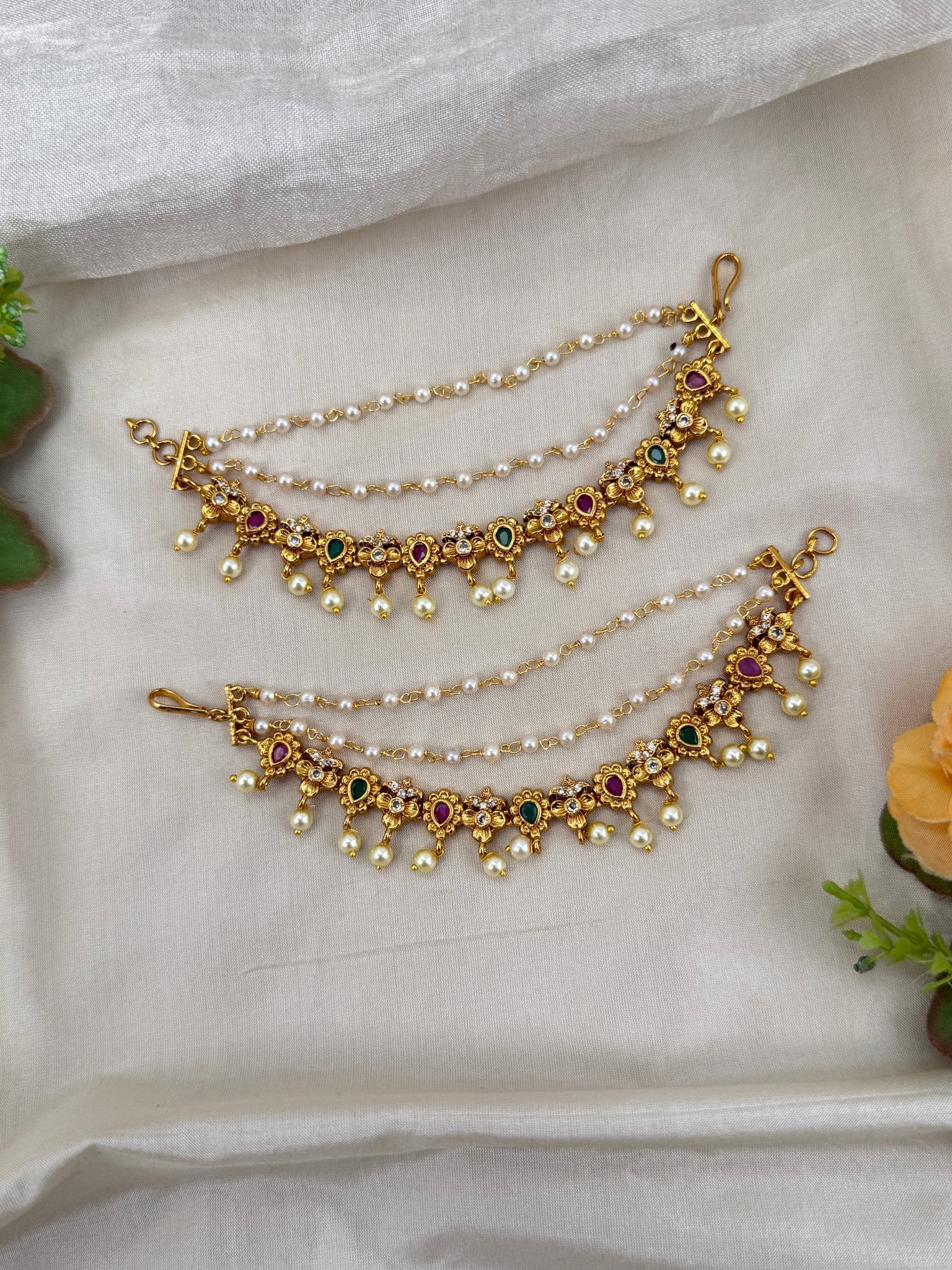 Royal Antique Maatal Earchain 402 - Mahilas