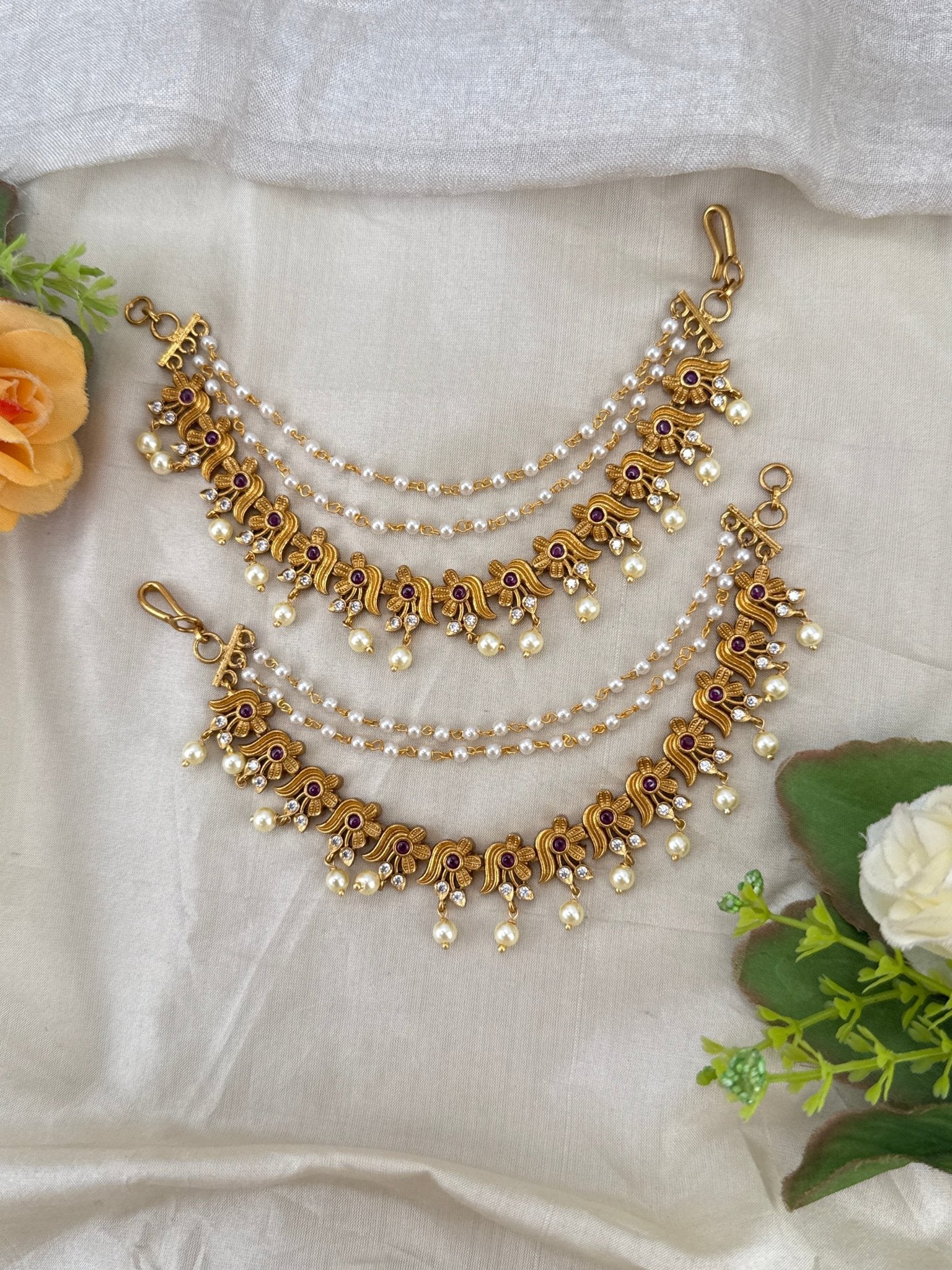 Royal Antique Maatal Earchain 467 - Mahilas