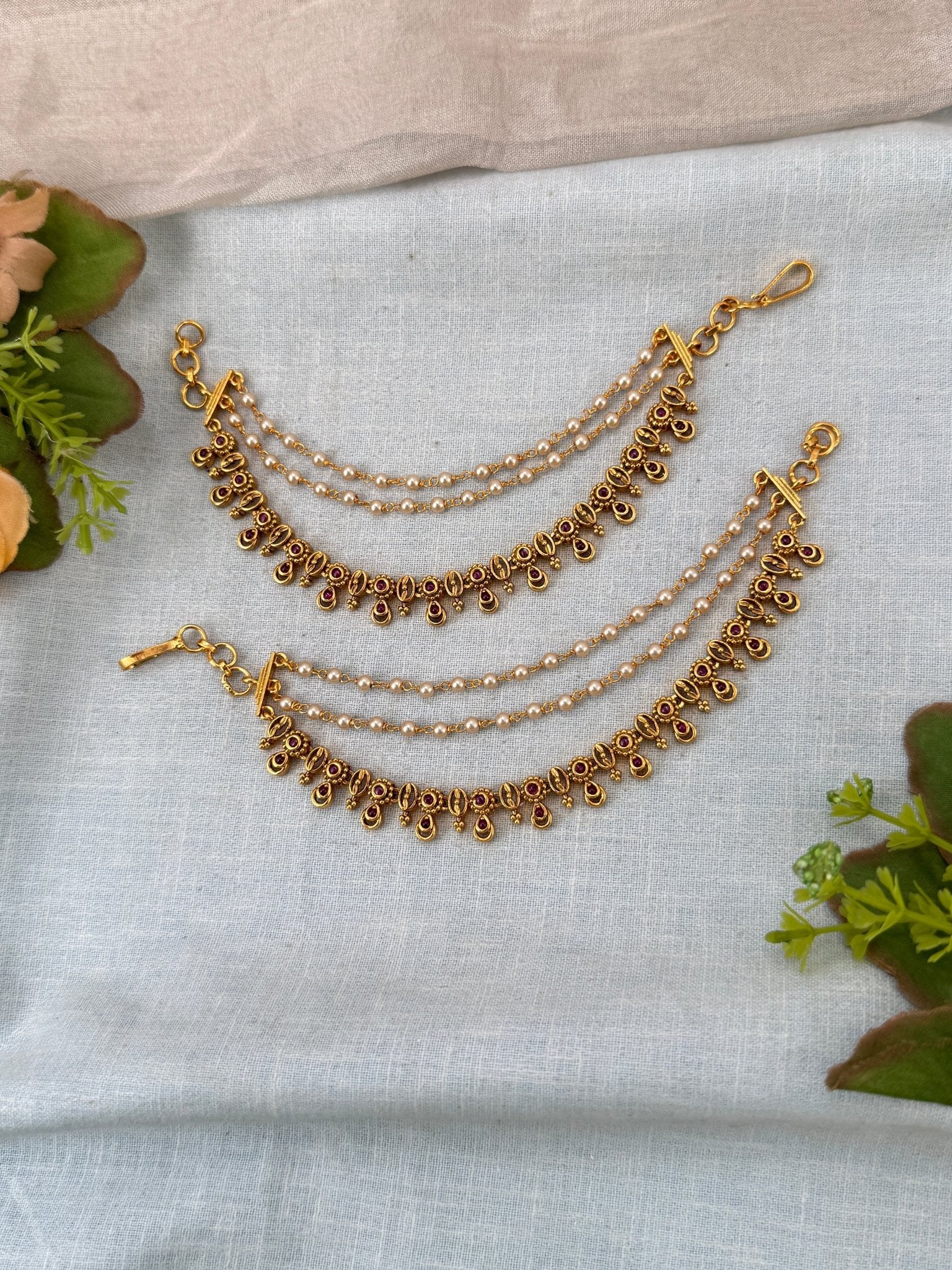 Royal Antique Maatal Earchain 503 - Mahilas