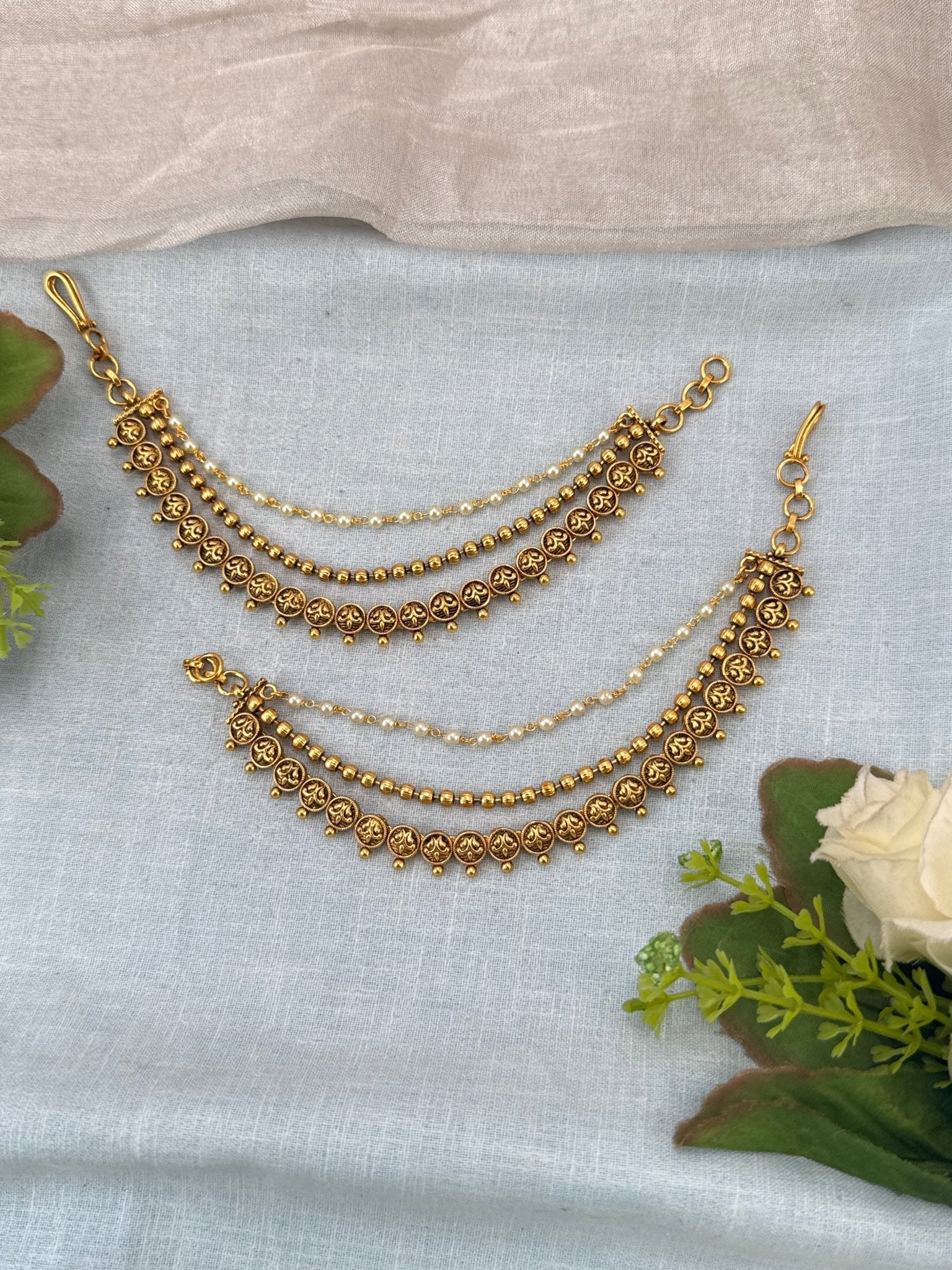 Royal Antique Maatal Earchain 507 - Mahilas