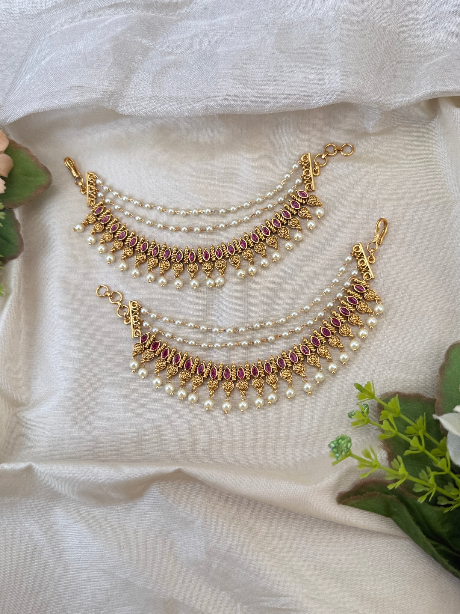 Royal Antique Maatal Earchain 524 - Mahilas