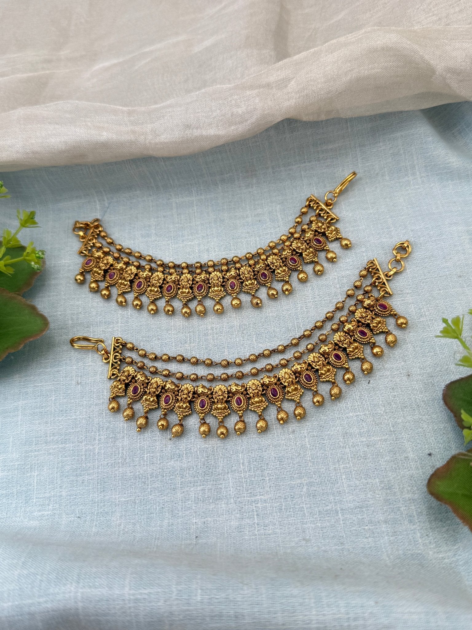 Royal Antique Maatal Earchain 534 - Mahilas