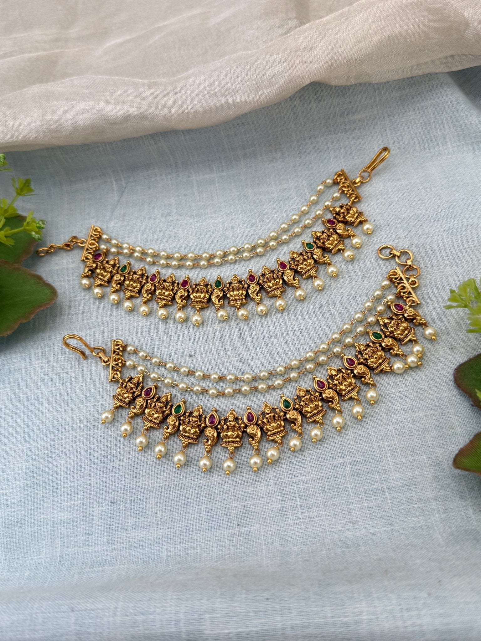 Royal Antique Maatal Earchain 538 - Mahilas