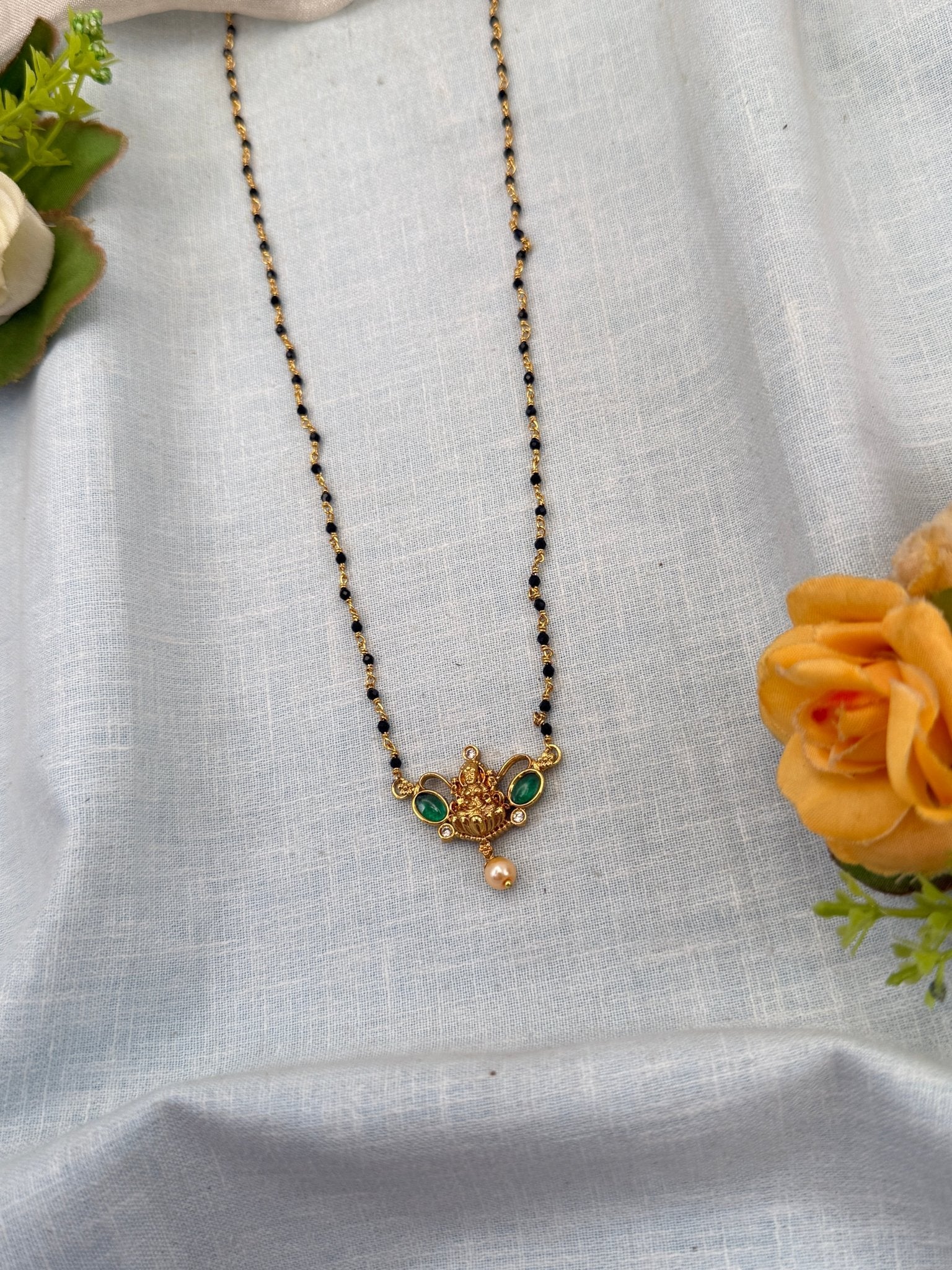 Royal Antique Mangalya Chain Necklace Set 0508 - Mahilas