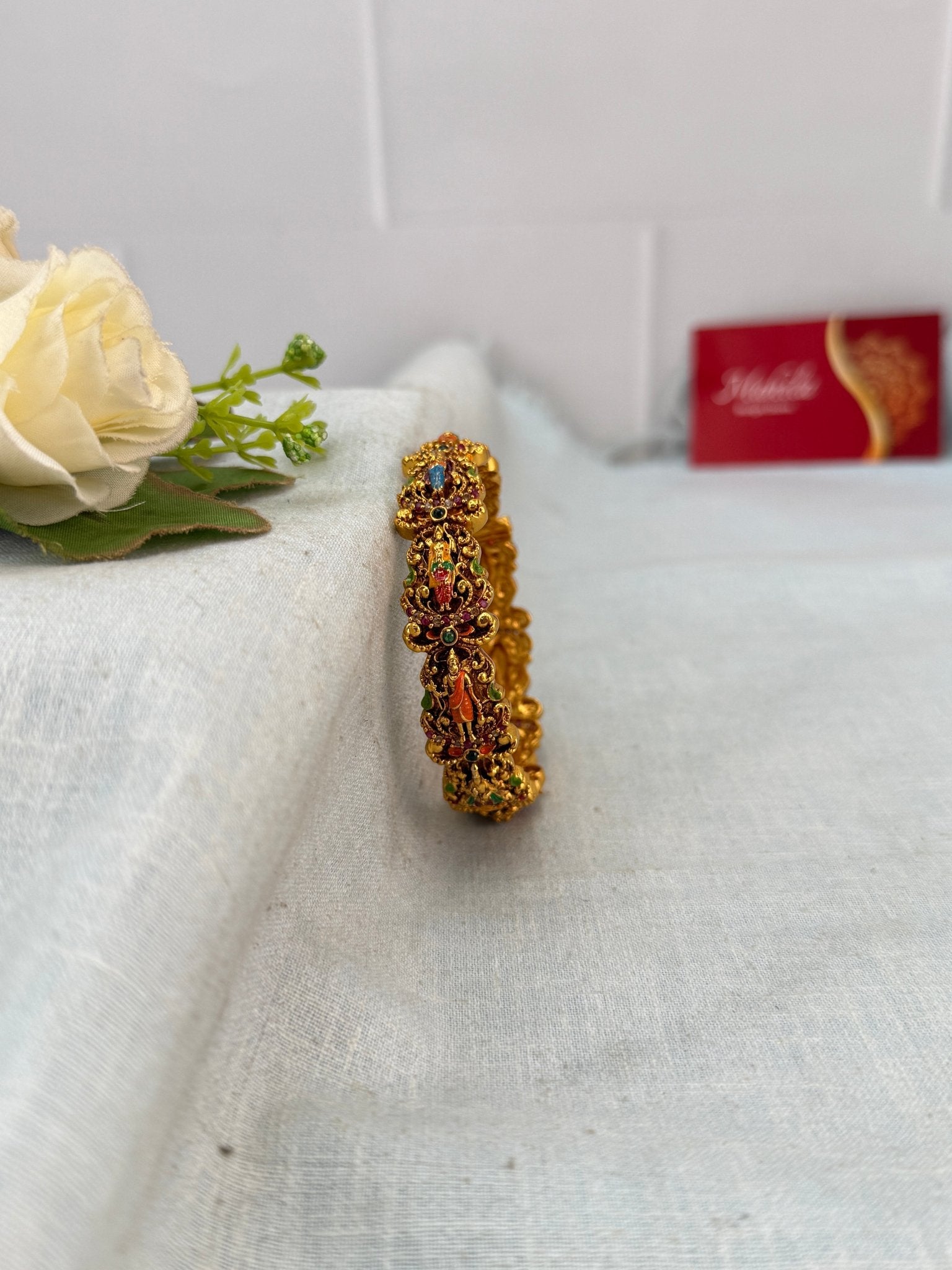 Royal Antique Rama Hand Painted Kada Bangle 7167 - Mahilas