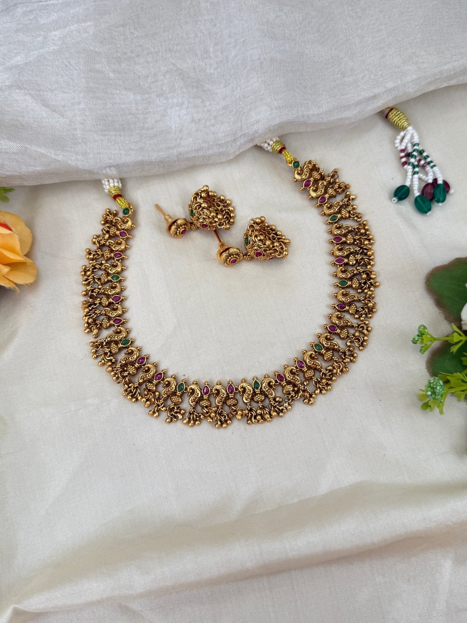 Royal Antique Short Necklace Set 0531 - Mahilas