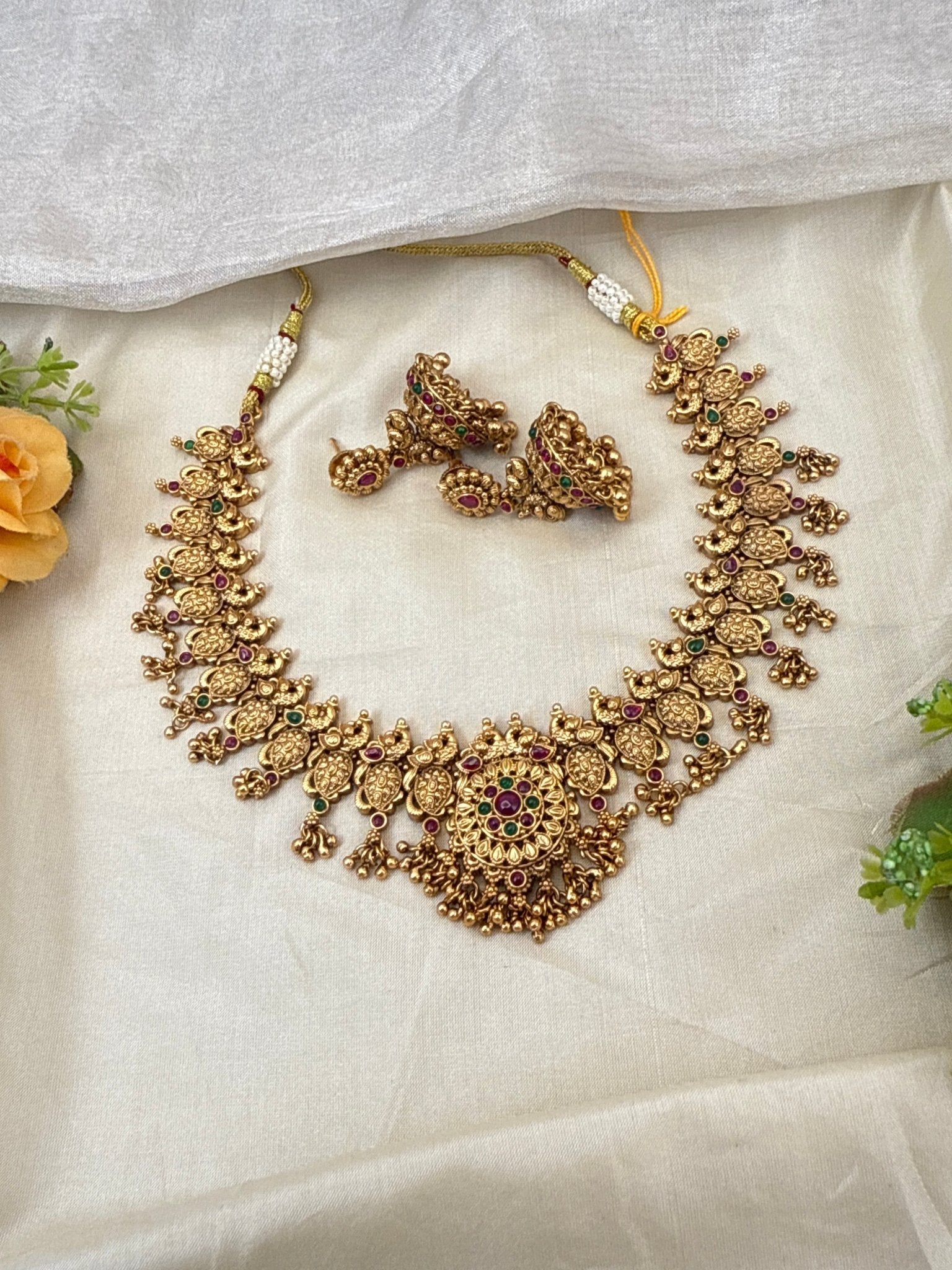 Royal Antique Short Necklace Set 0772 - Mahilas