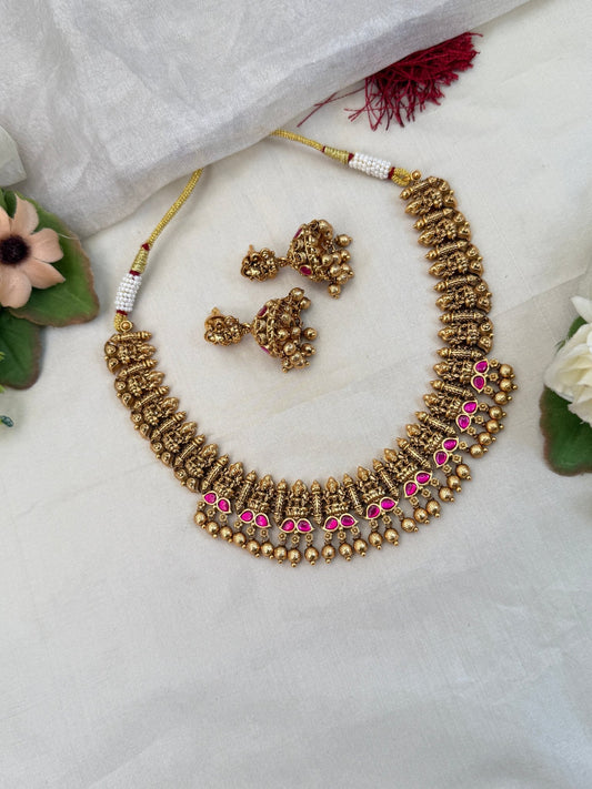 Royal Antique Short Necklace Set 891 - Mahilas