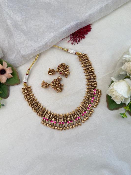 Royal Antique Short Necklace Set 891 - Mahilas