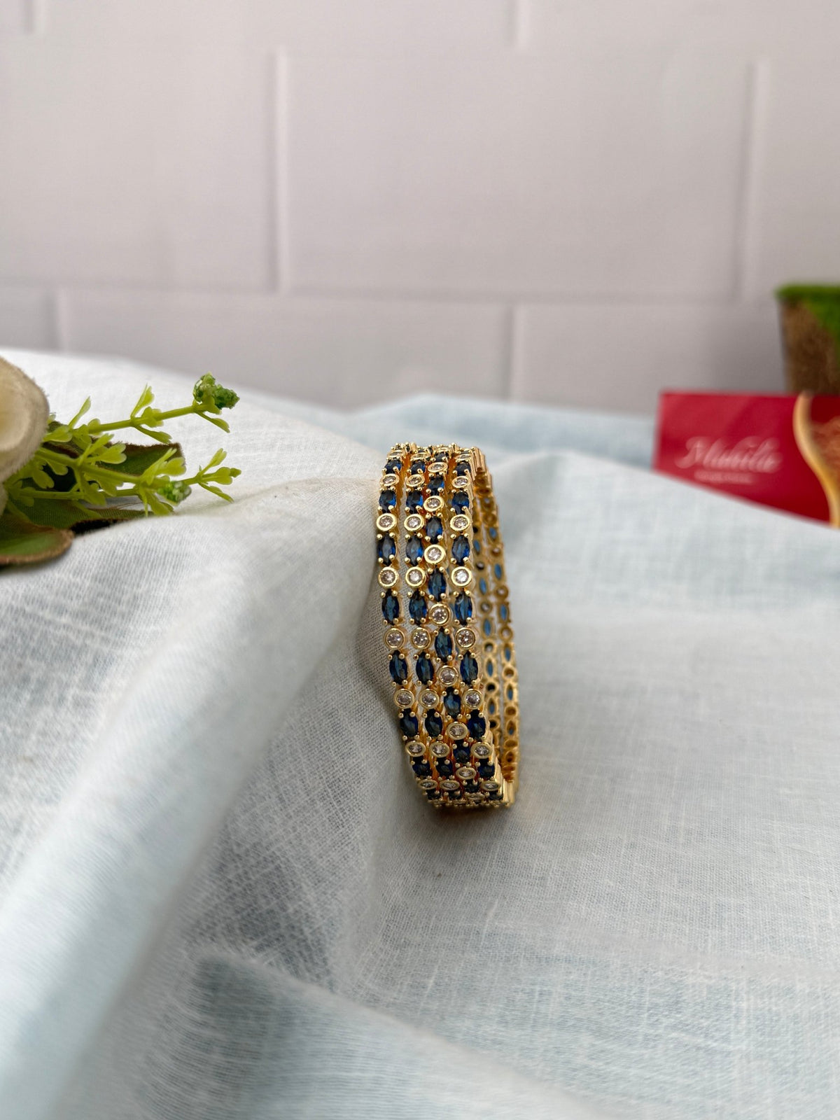 Royal Antique Stone Designer Bangles| Set Of 4| B0466 - Mahilas