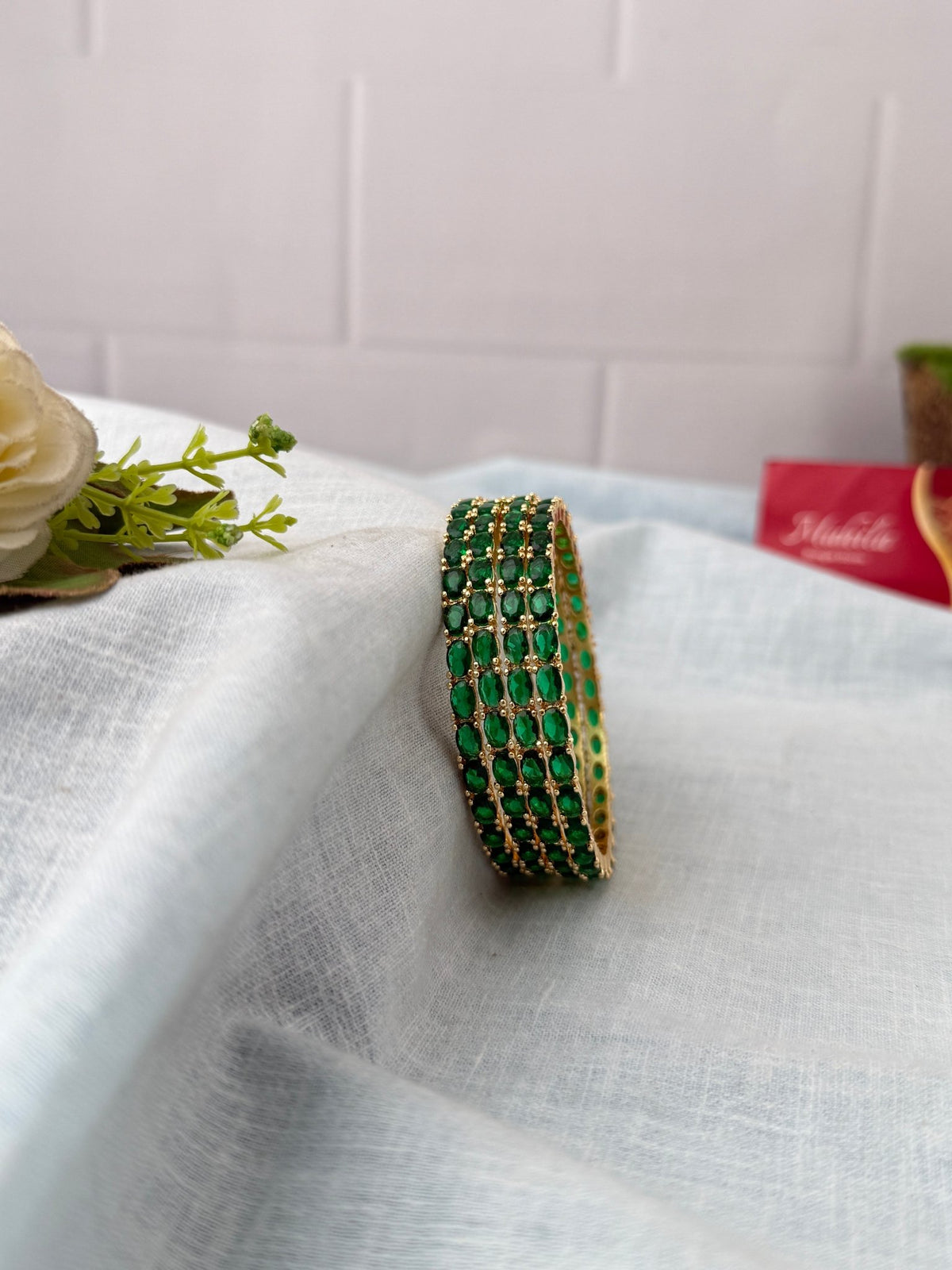 Royal Antique Stone Designer Bangles| Set Of 4| B0477 - Mahilas