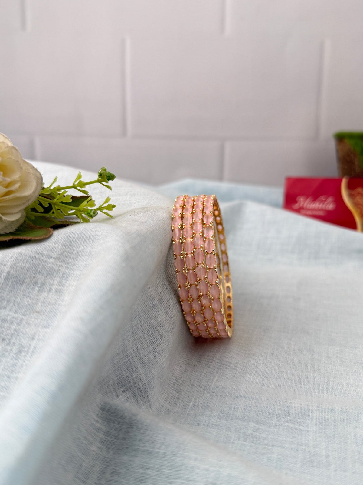 Royal Antique Stone Designer Bangles| Set Of 4| B0508 - Mahilas