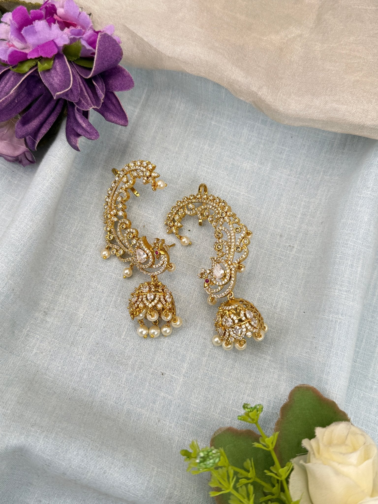 Royal Antique Stone Earcuff Earrings 0839 - Mahilas