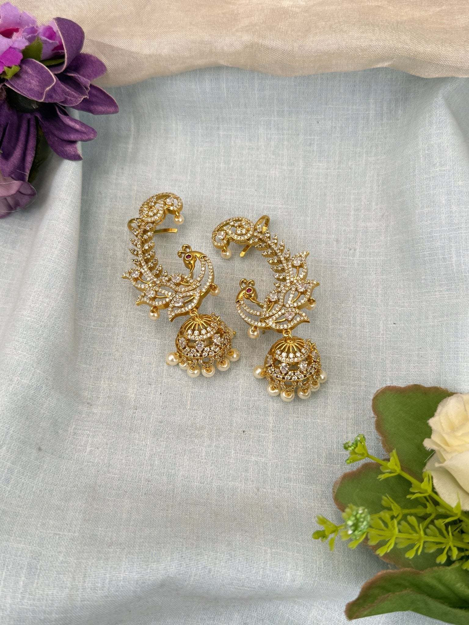 Royal Antique Stone Earcuff Earrings 0845 - Mahilas