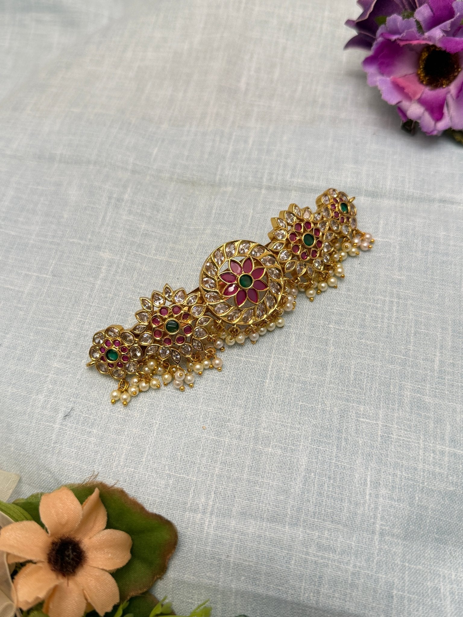 Royal Antique Stone Hair Clip 124 - Mahilas