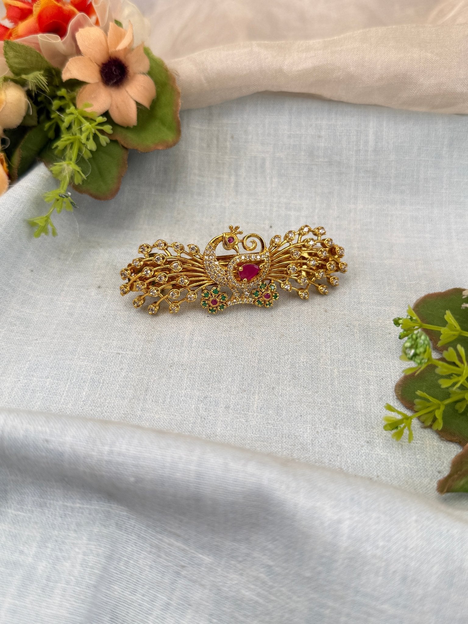 Royal Antique Stone Hair Clip 163 - Mahilas