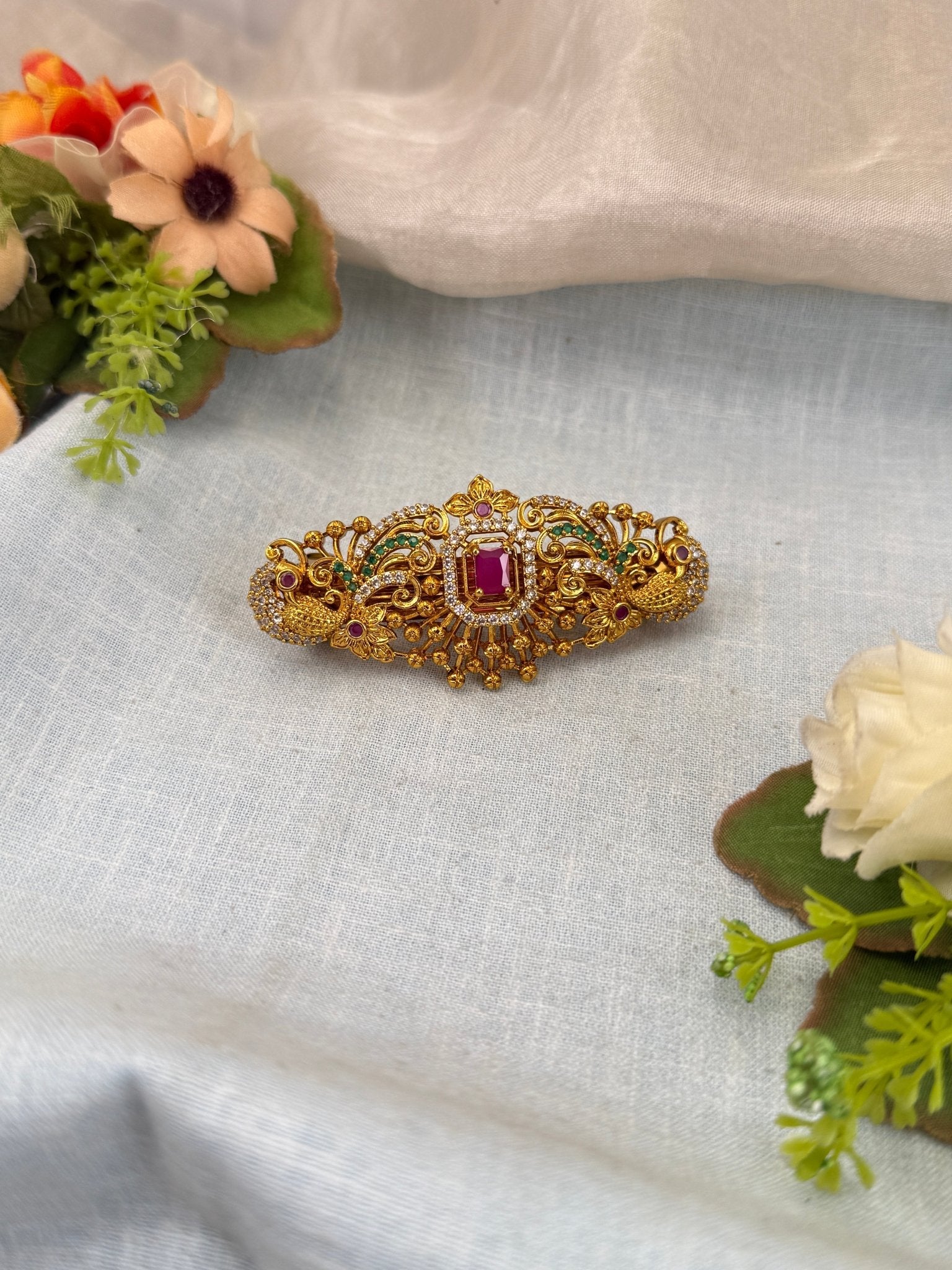 Royal Antique Stone Hair Clip 170 - Mahilas