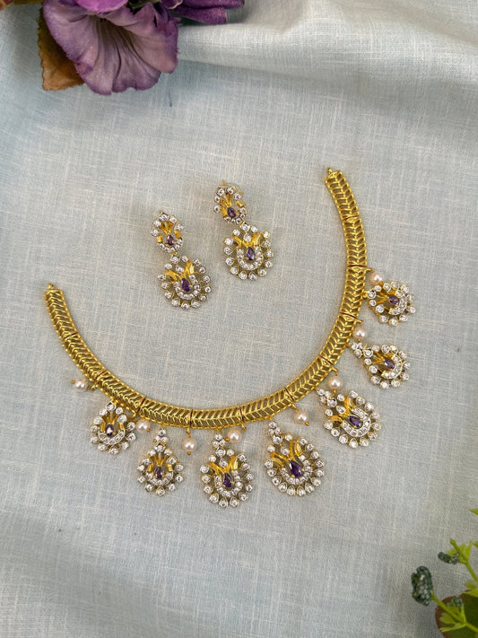 Royal Antique Stone Hasli Necklace Set 901 - Mahilas