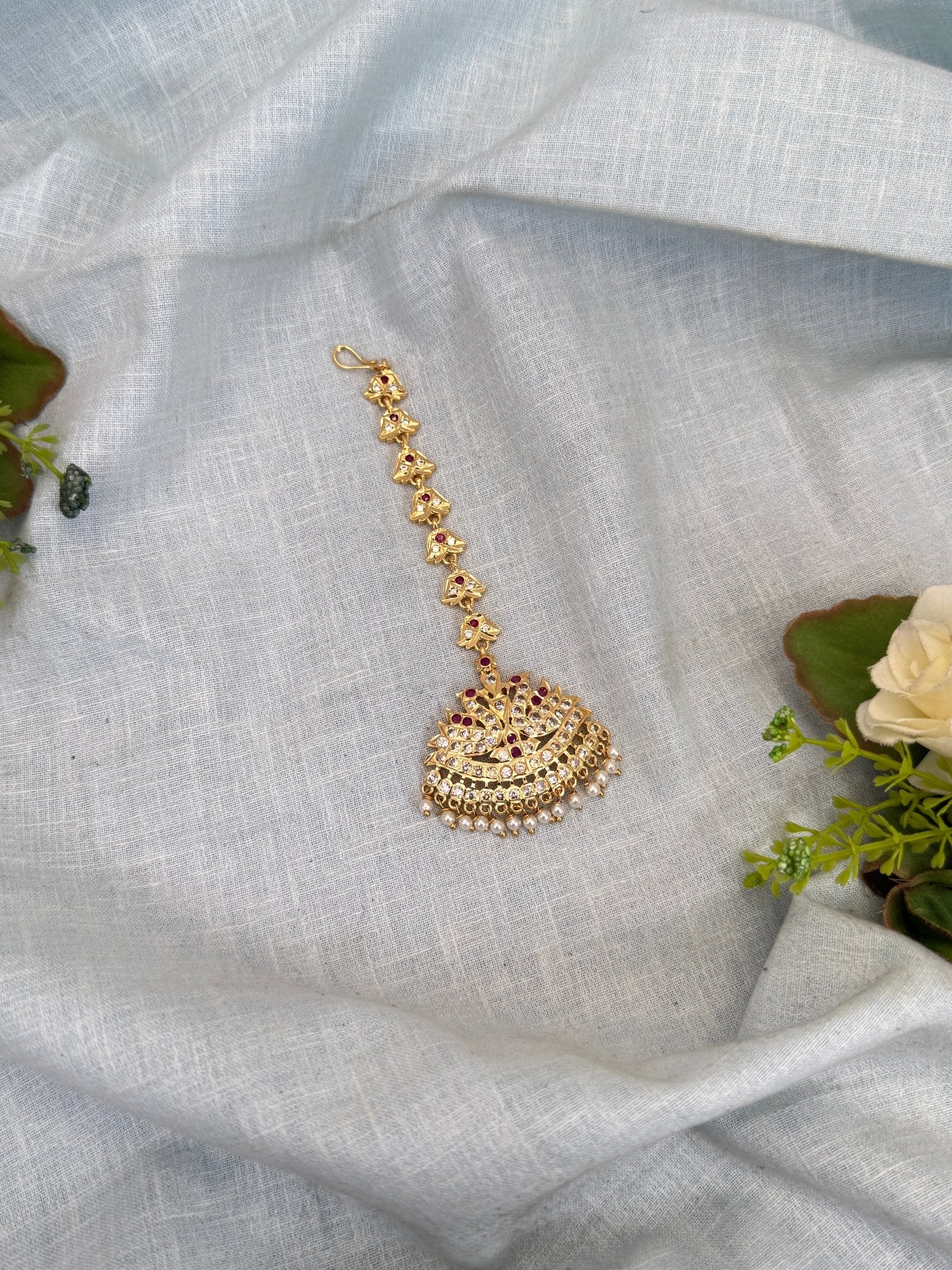 Royal Antique Stone Maang Tikka 418 - Mahilas