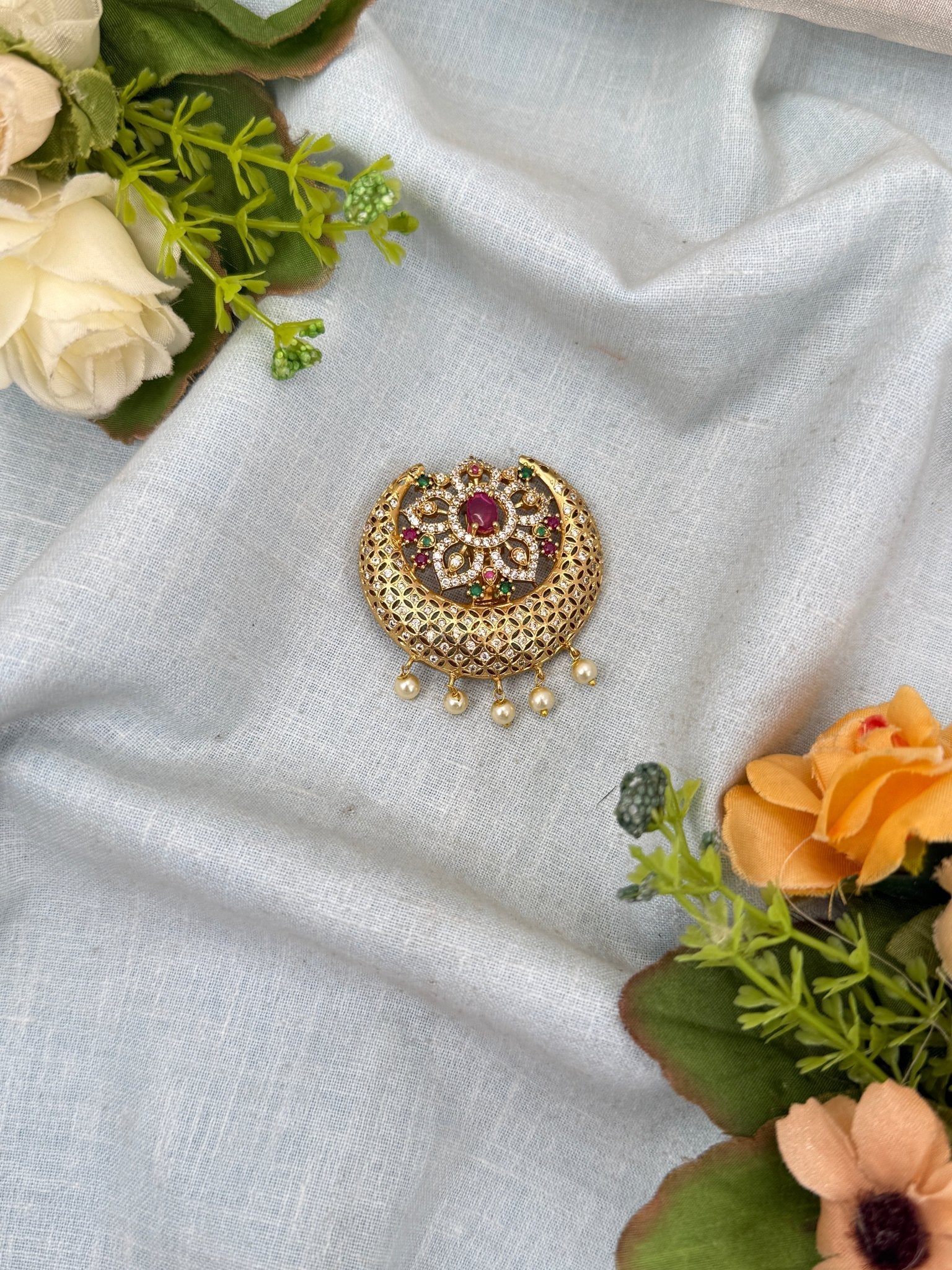 Royal Antique Stone Saree Pin Broach 2019 - Mahilas