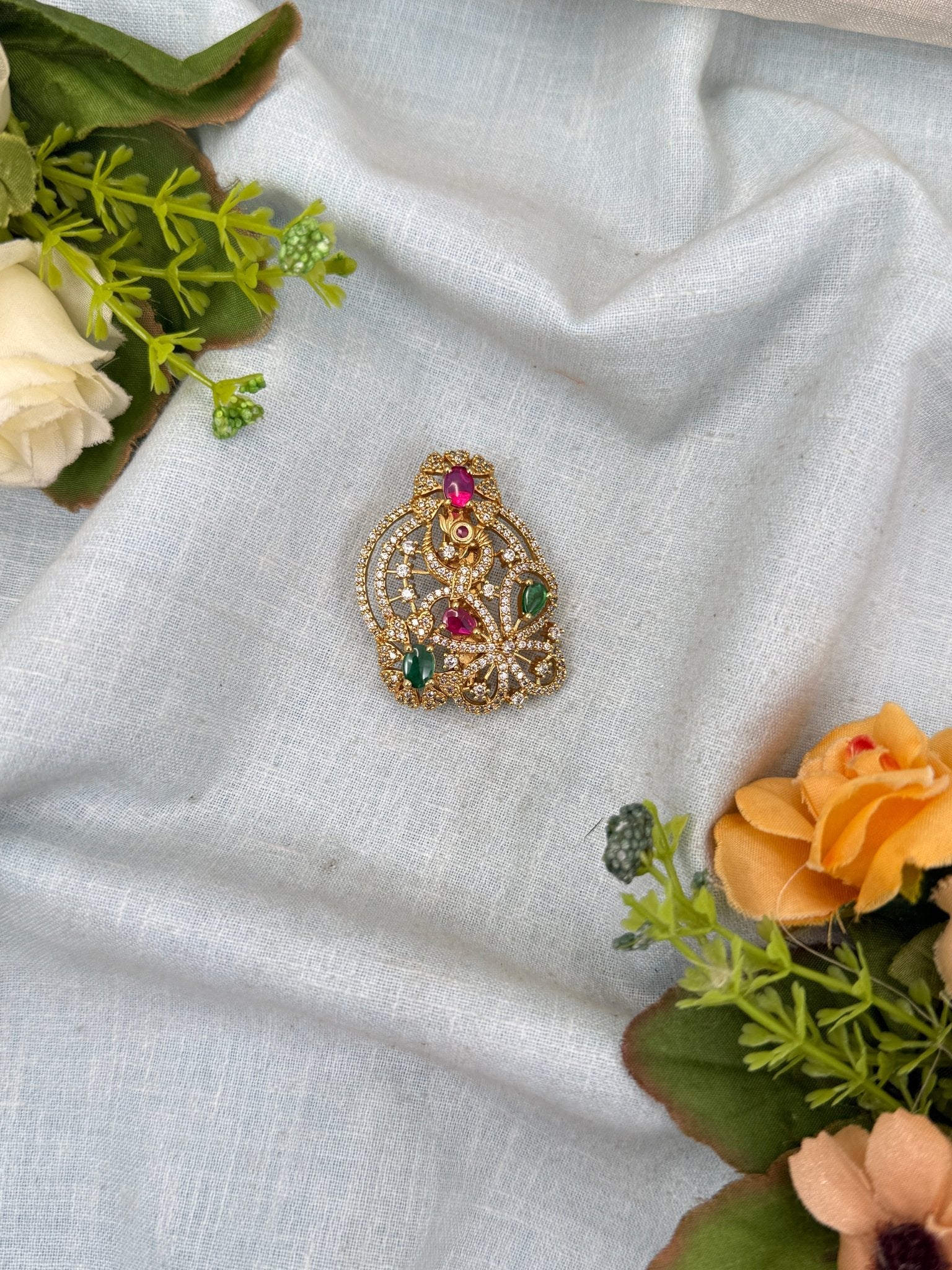 Royal Antique Stone Saree Pin Broach 2020 - Mahilas