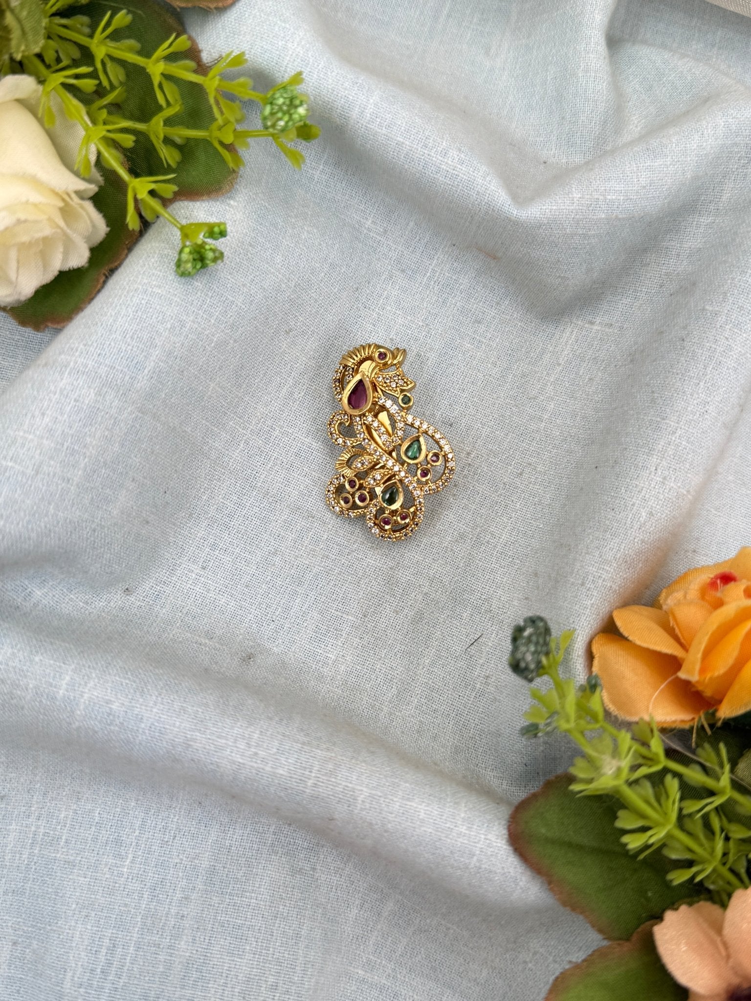 Royal Antique Stone Saree Pin Broach 2021 - Mahilas