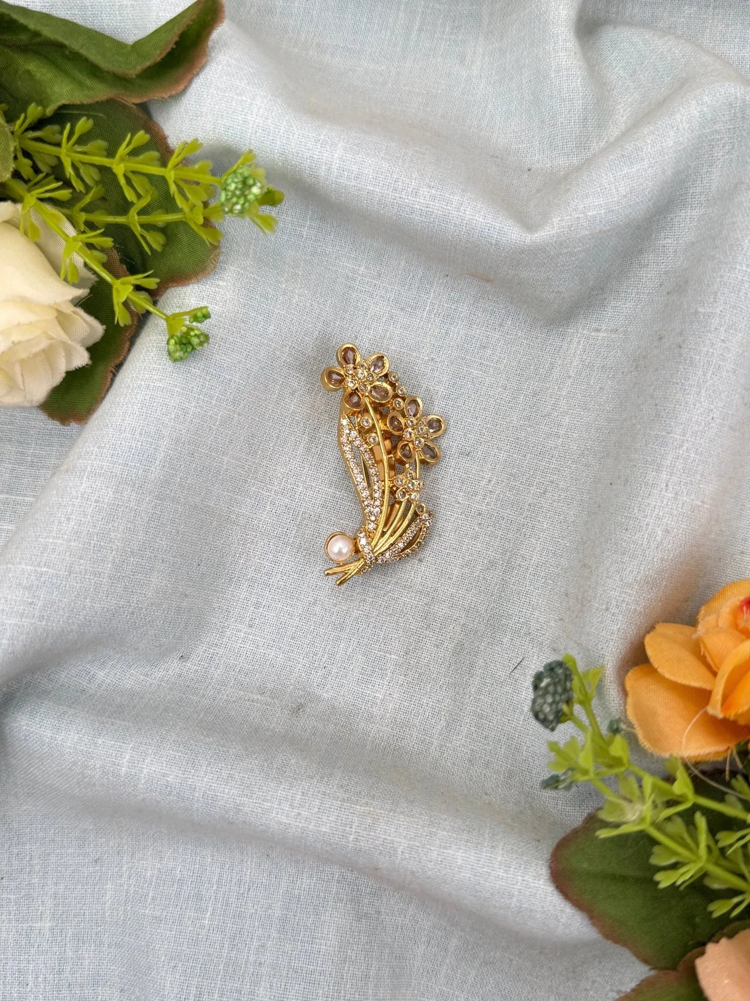 Royal Antique Stone Saree Pin Broach 2028 - Mahilas