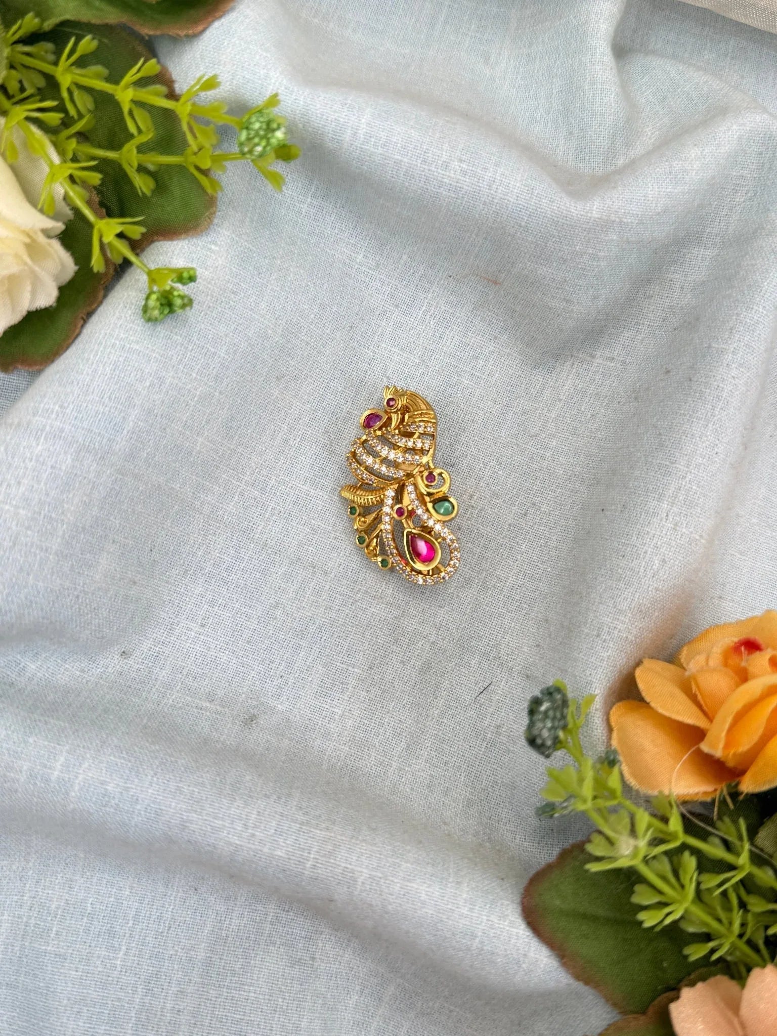 Royal Antique Stone Saree Pin Broach 2033 - Mahilas