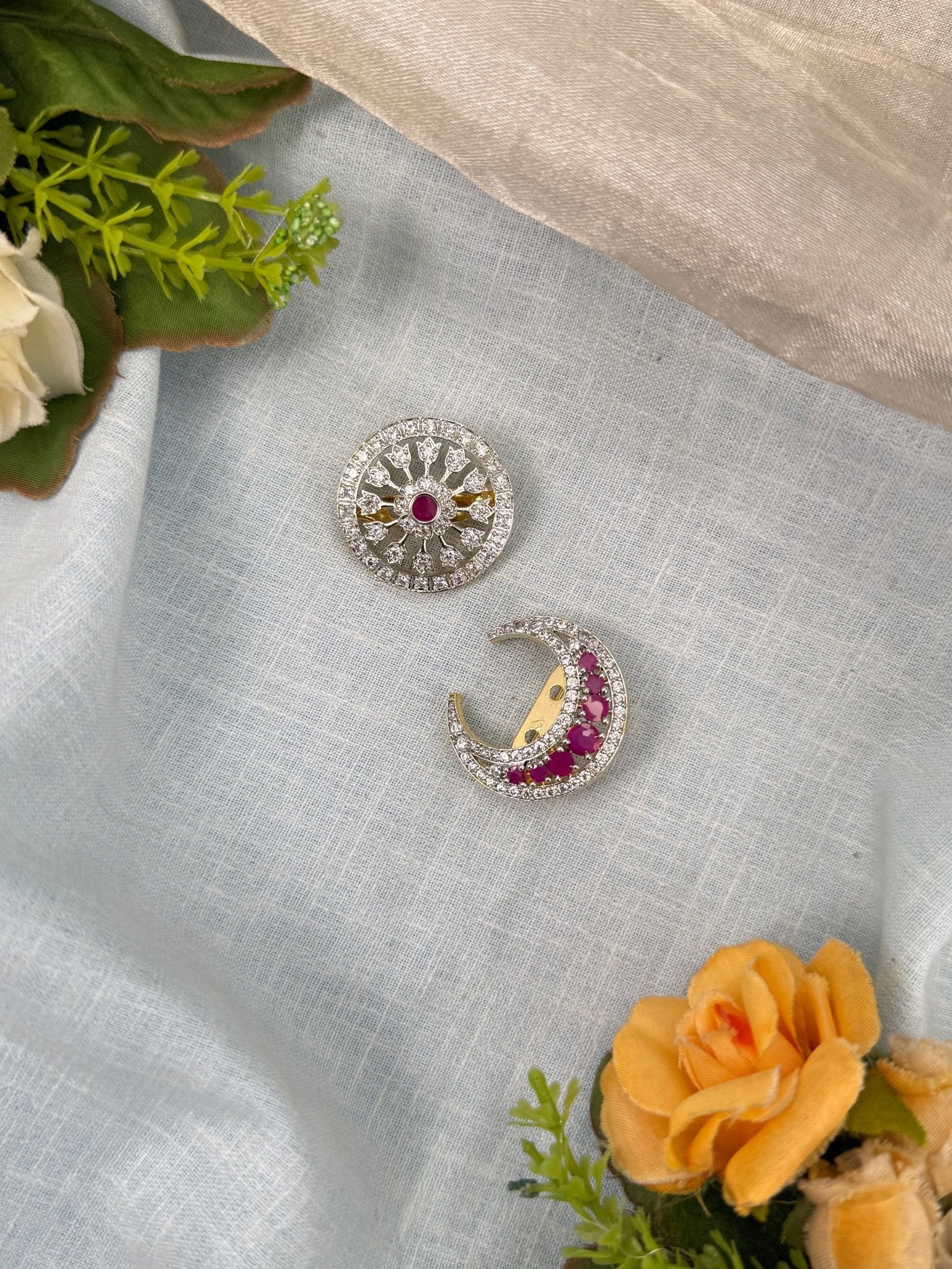 Royal Antique Stone Saree Pin Broach 2048 - Mahilas