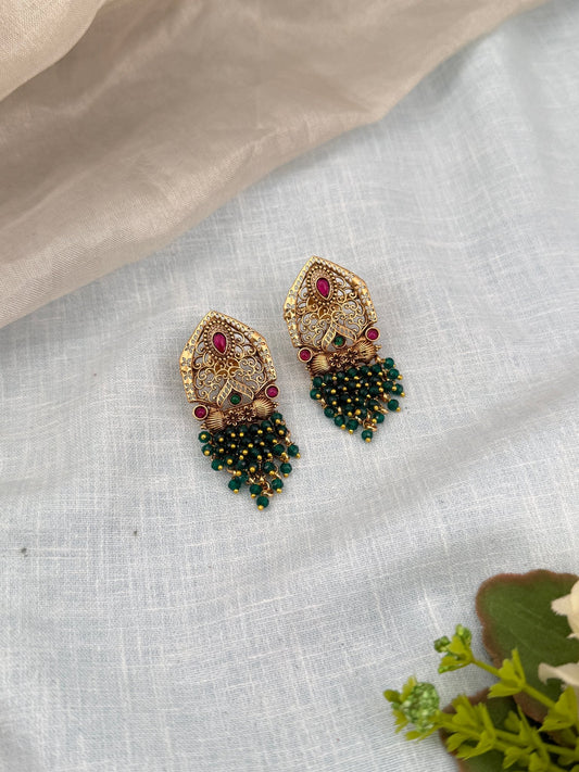 Royal Antique Stud Dangler Earrings 0467 - Mahilas