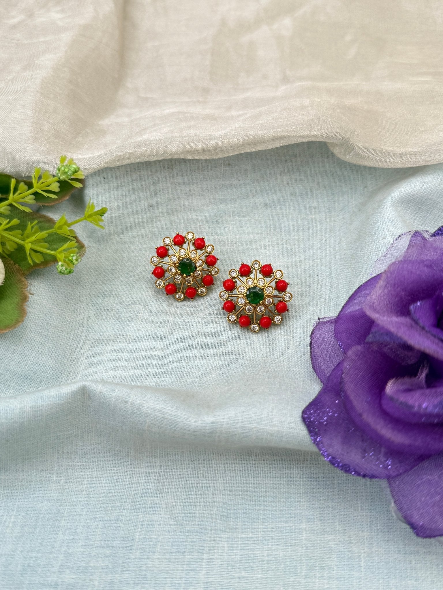 Royal Antique Stud Earrings 1064 - Mahilas